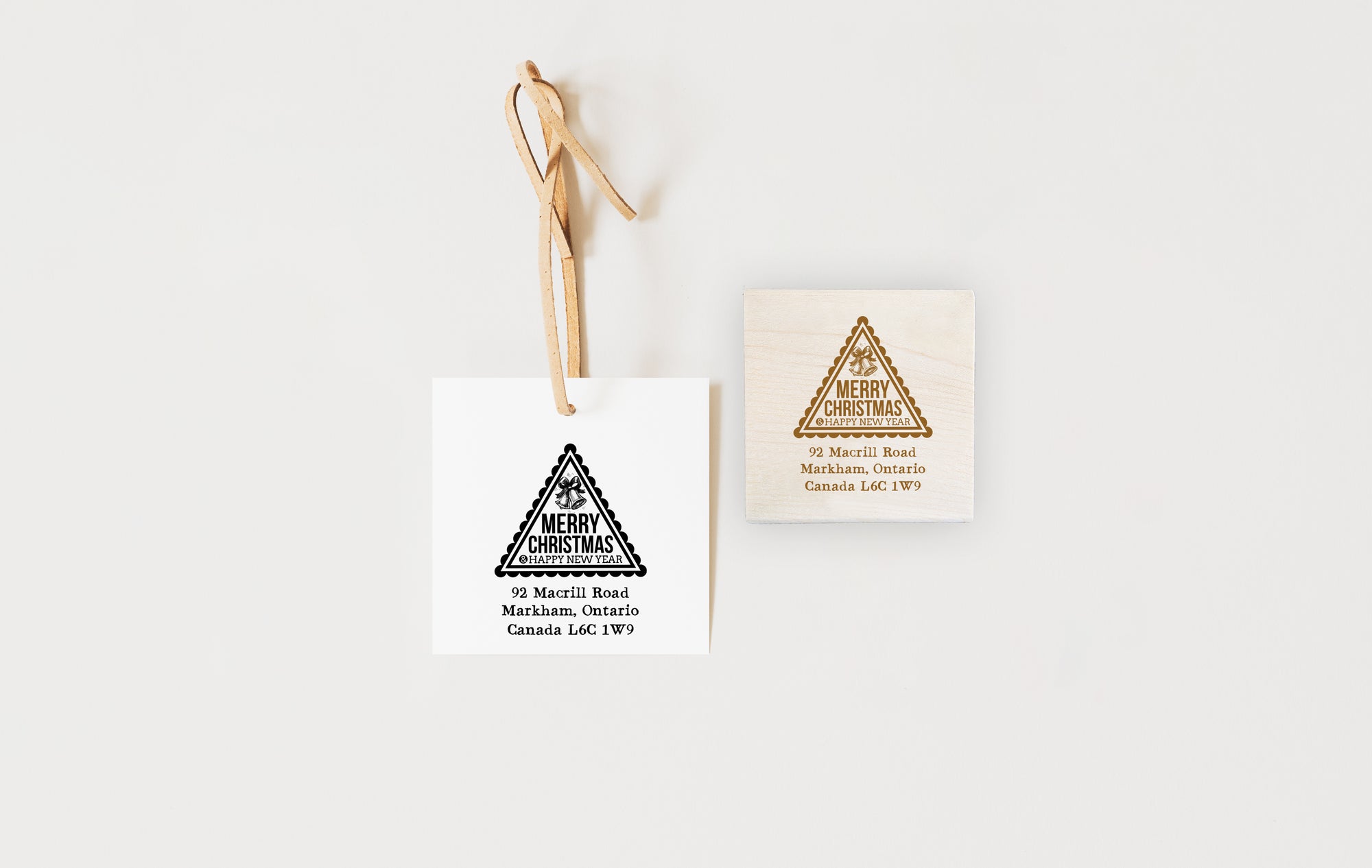 Stamp - Happy Holidays Address Triangle
