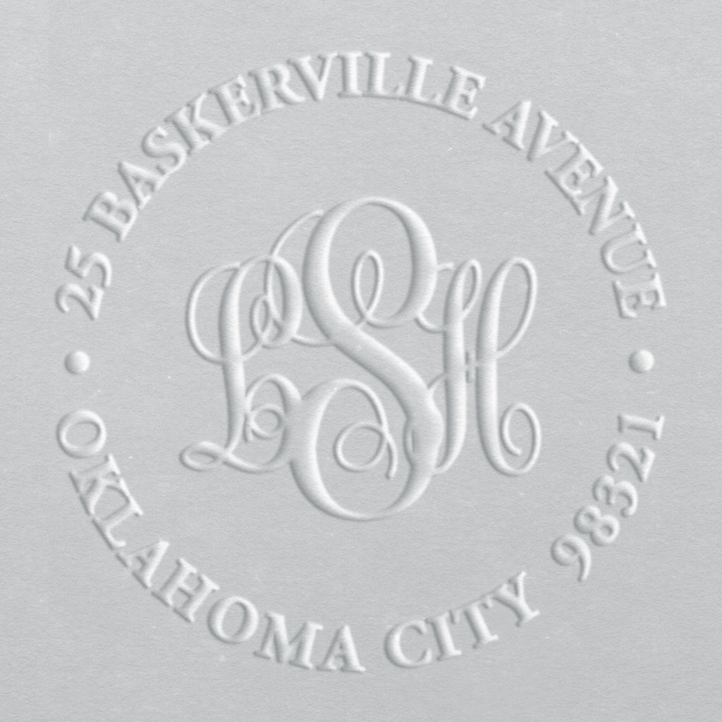 Address Embosser - Simple Classic Monogram