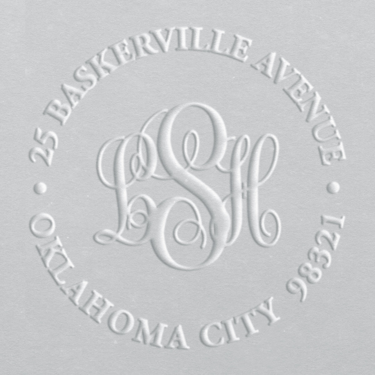Address Embosser - Simple Classic Monogram