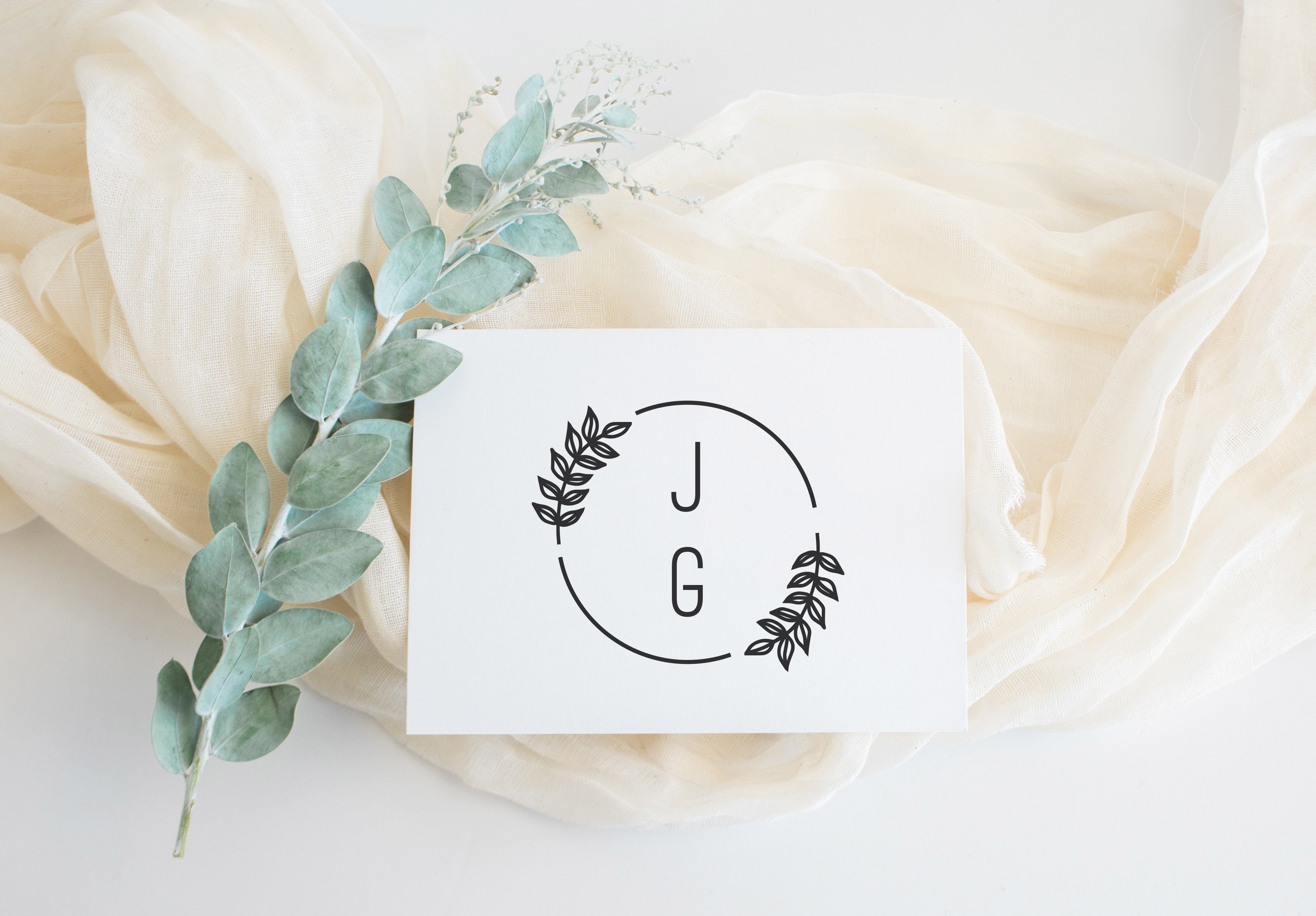 Branches Semi Circle Wedding Stamp