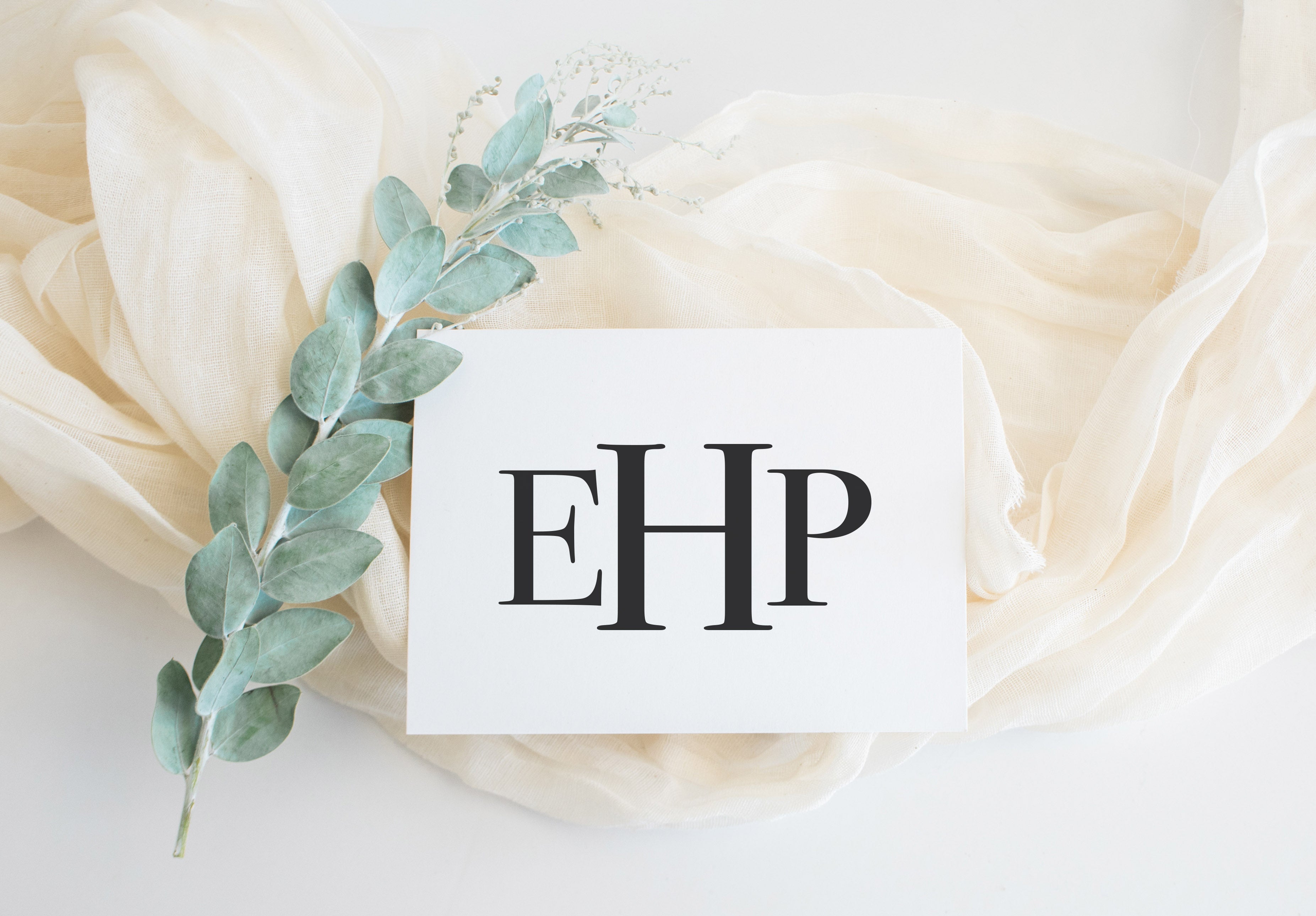 Monogram Serif Wedding Stamp