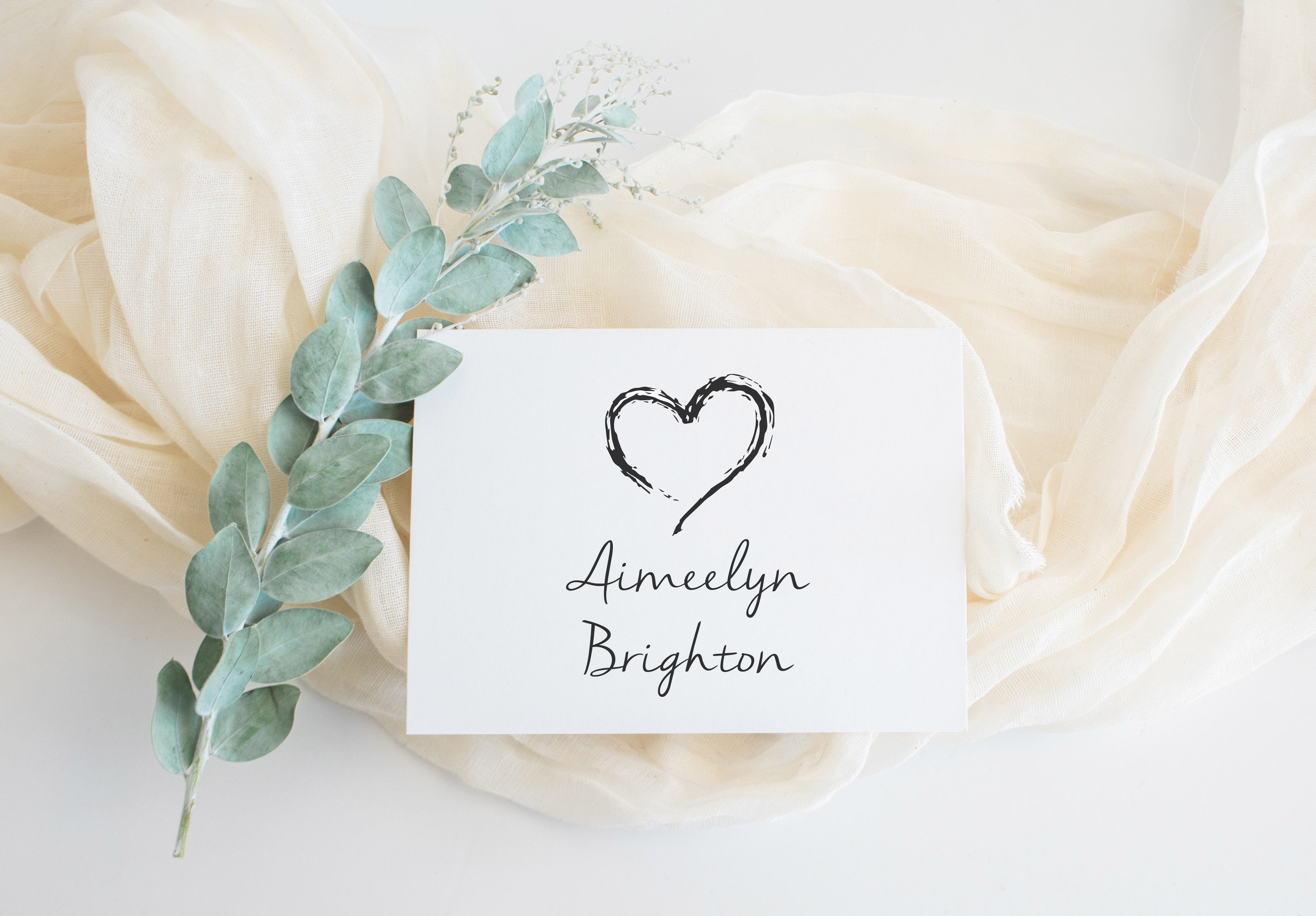 Stamp - Heart Name