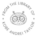 Book Stamp - Sleepy Owl