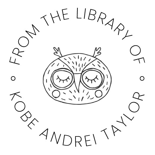 Book Stamp - Sleepy Owl