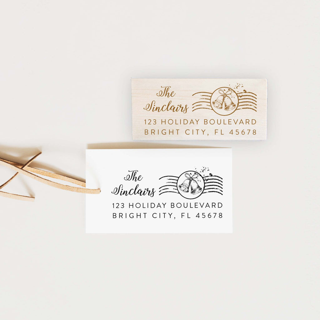 Holiday Bells Address Stamp