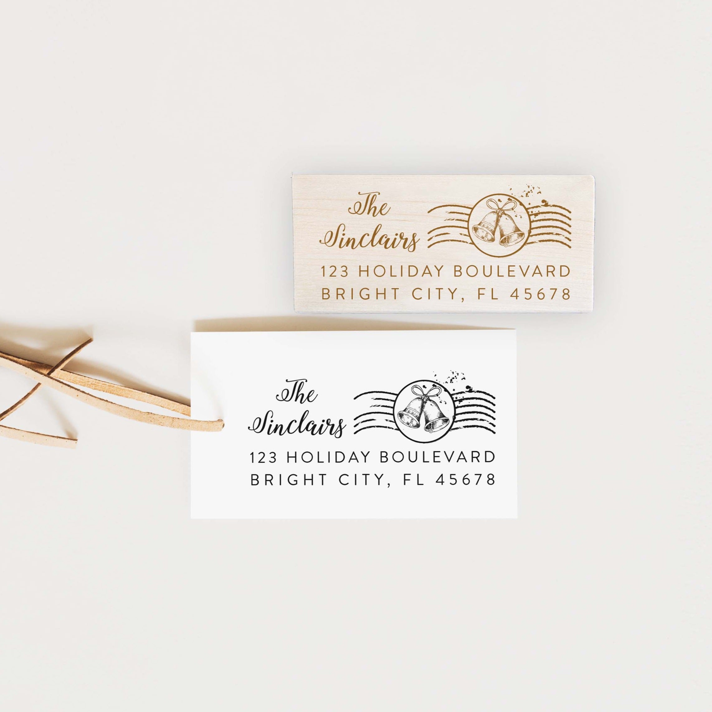 Holiday Bells Address Stamp