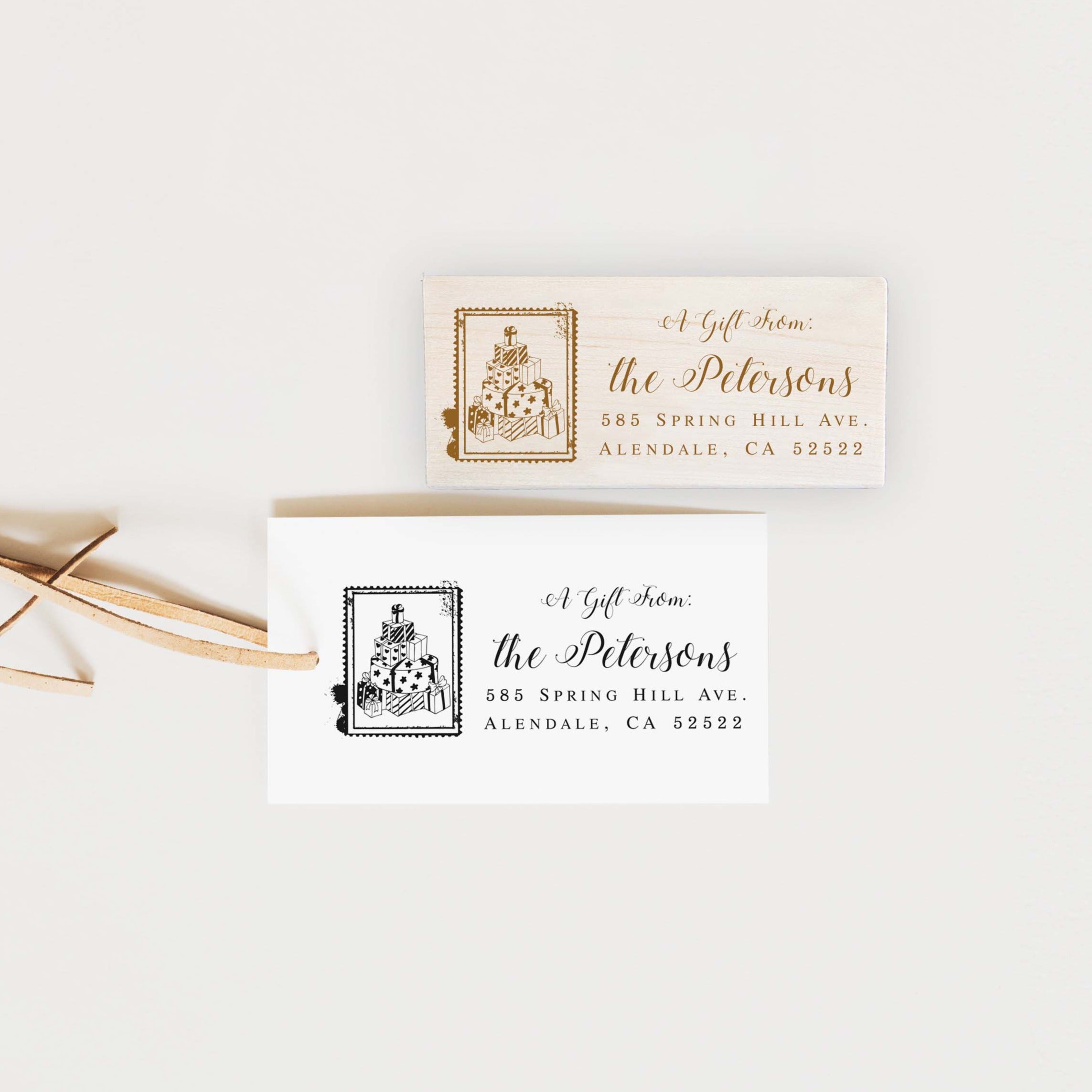 Pile of Gifts Address Stamp
