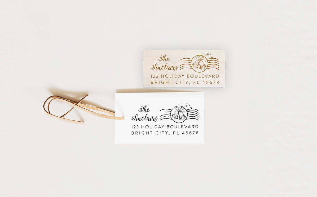 Holiday Bells Address Stamp