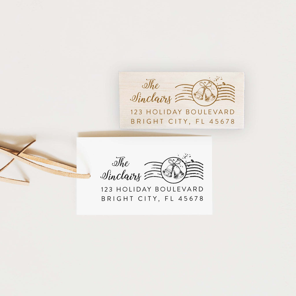 Holiday Bells Address Stamp