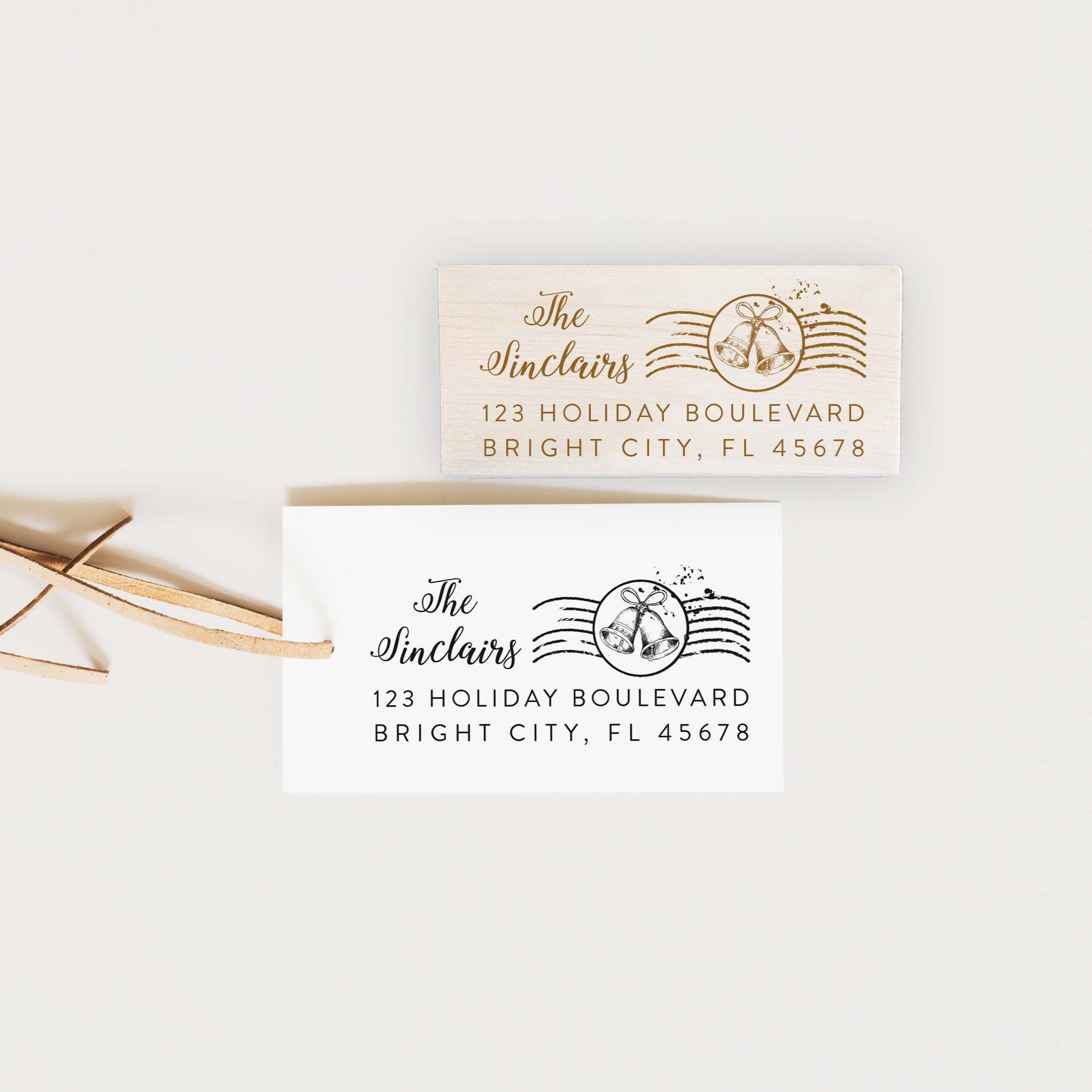 Holiday Bells Address Stamp