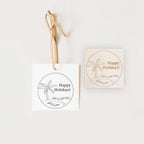 Stamp - Happy Holidays Palm Tree