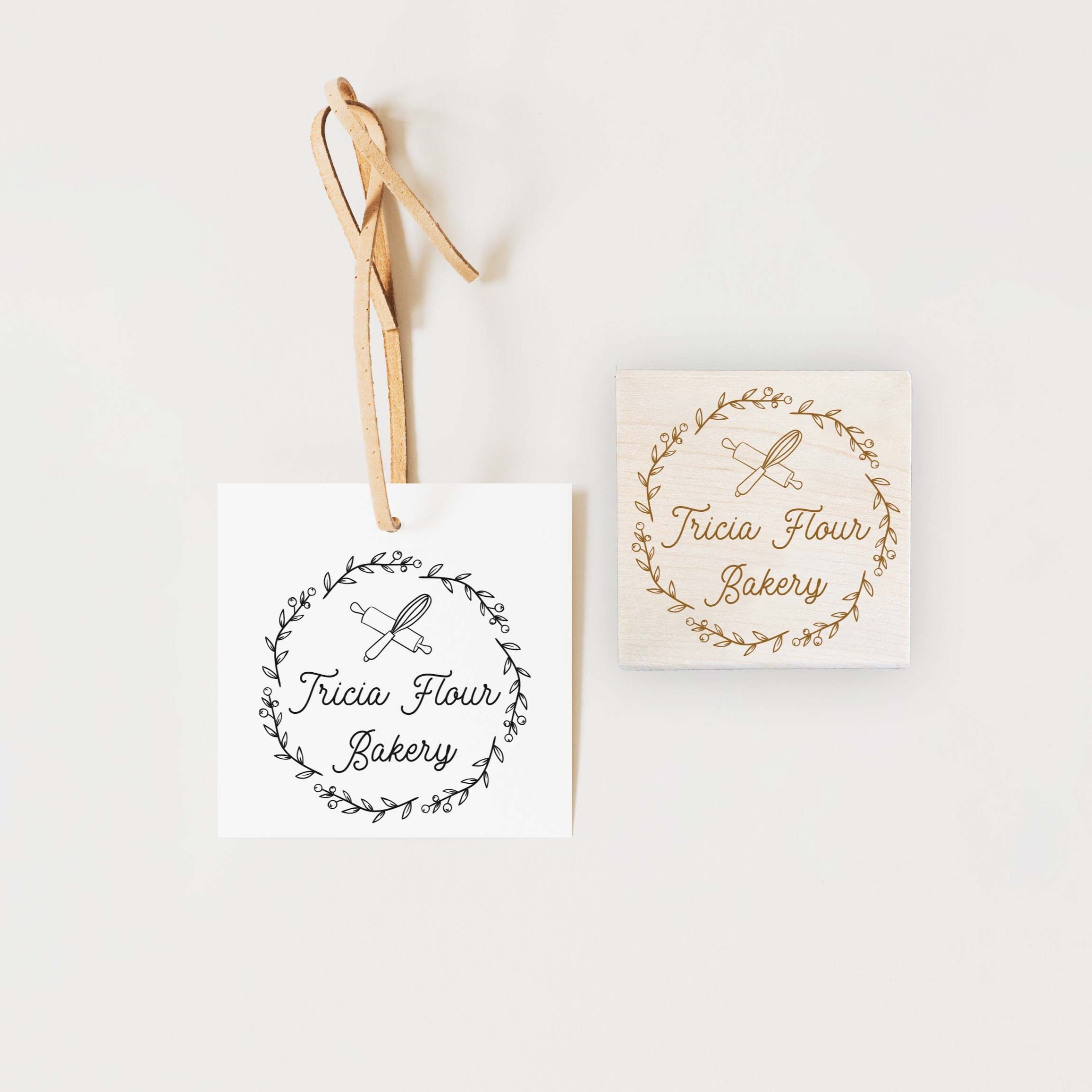 Stamp - Wreath Bakery Logo