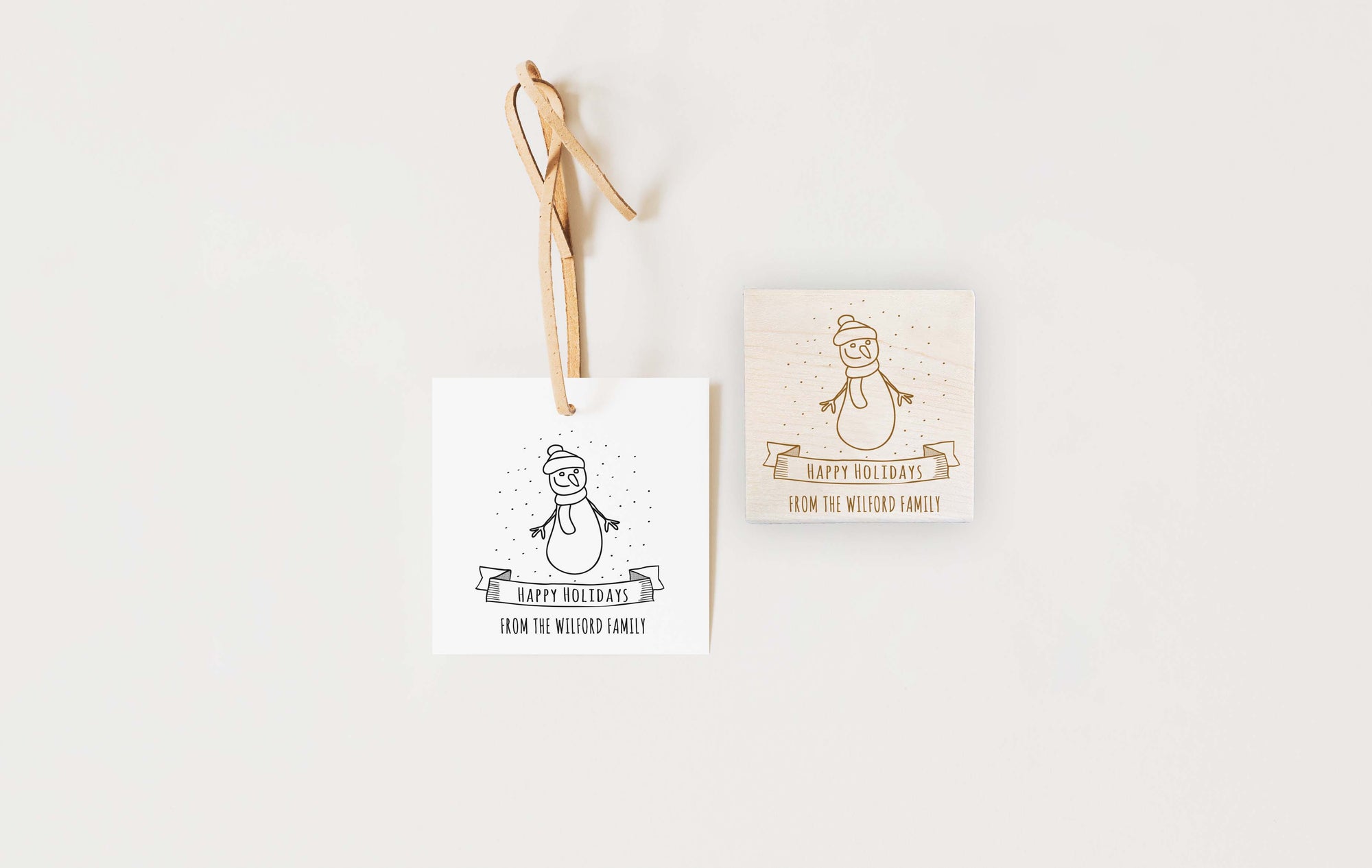 Stamp - Snowing Snowman