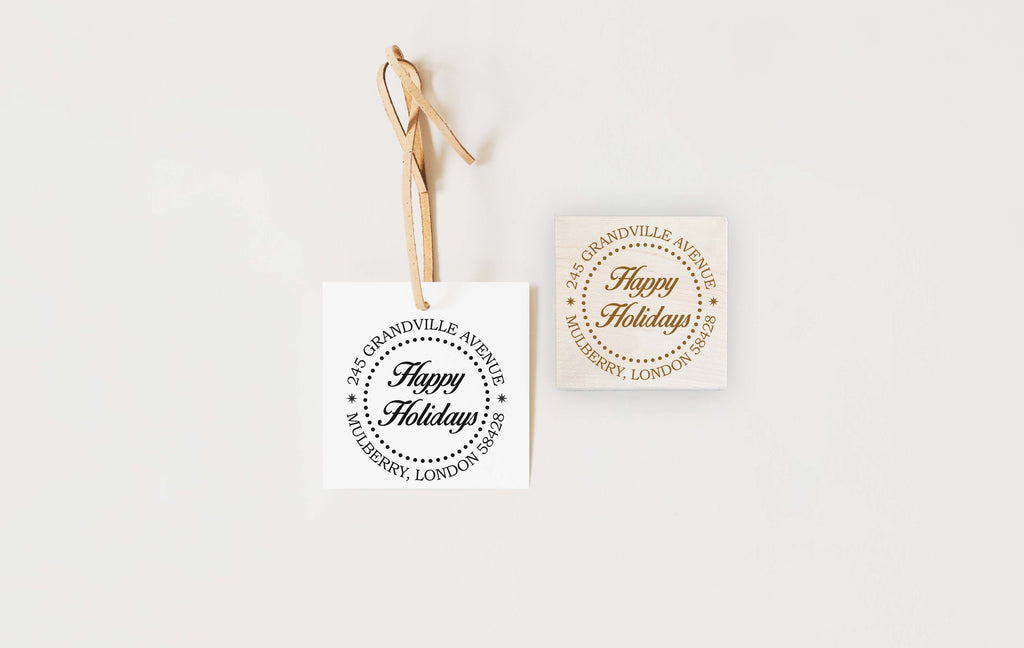 Stamp - Happy Holidays Address