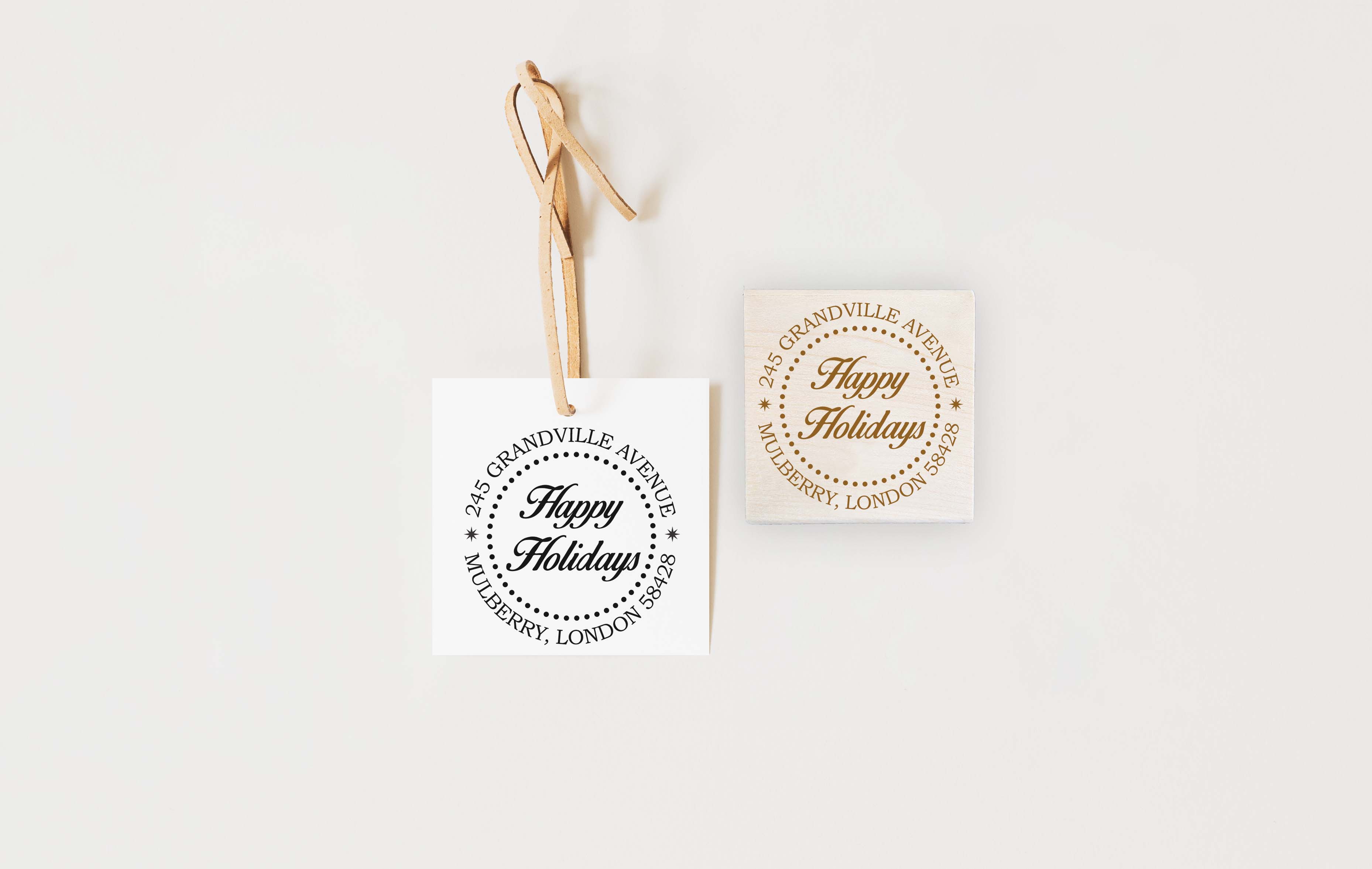 Stamp - Happy Holidays Address