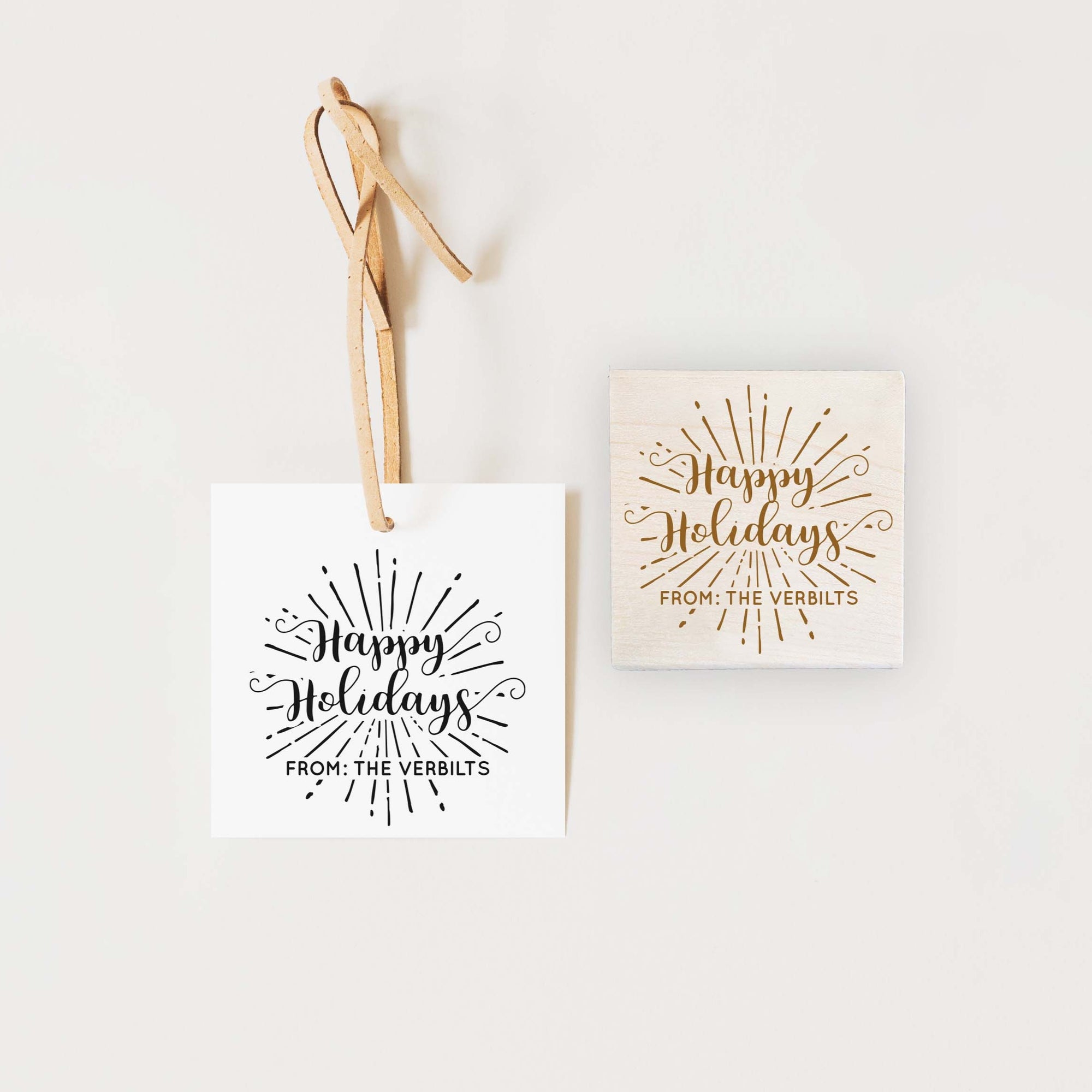 Stamp - Happy Holidays Fireworks