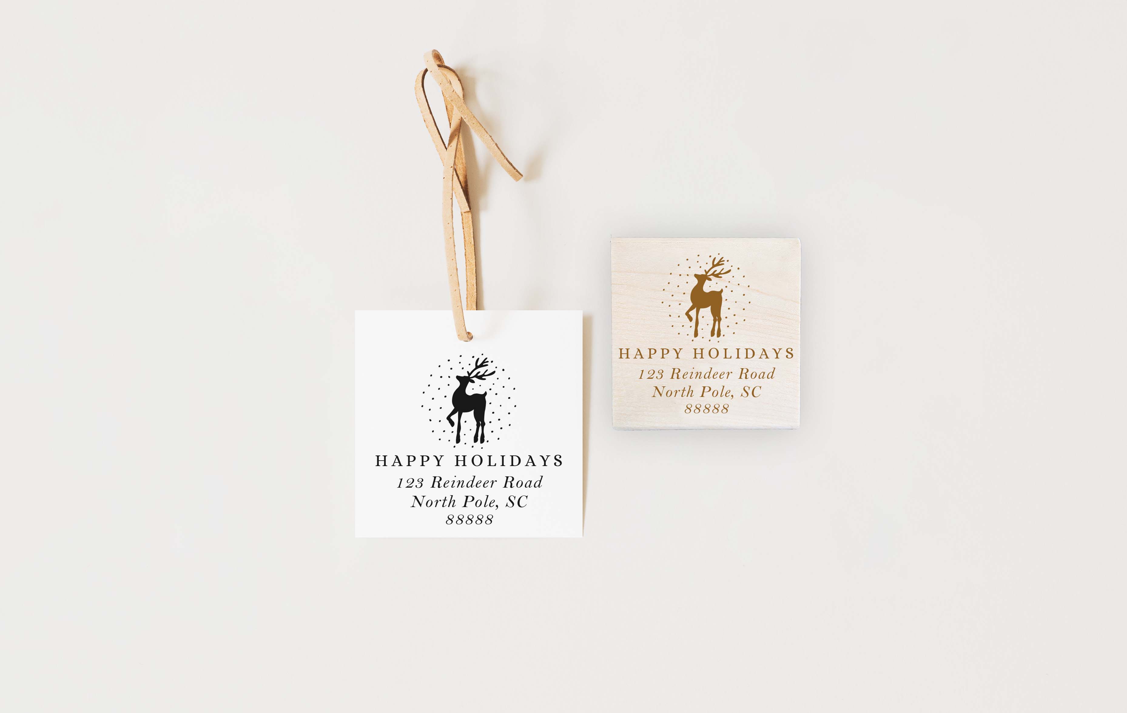 Reindeer Address Stamp