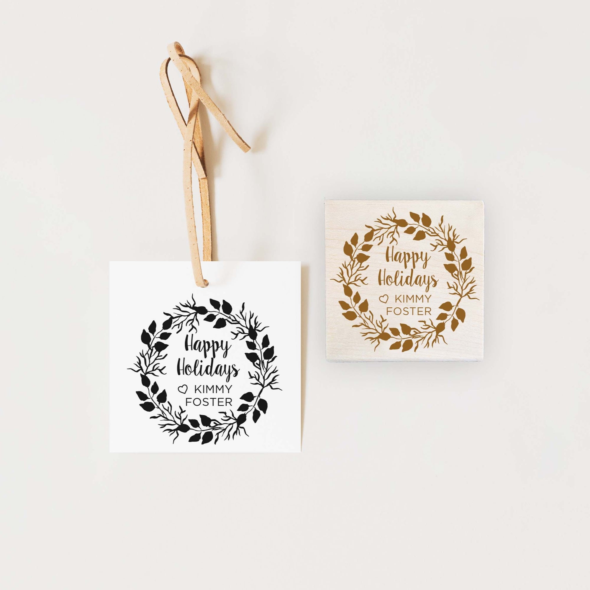 Stamp - Happy Holidays Wreath