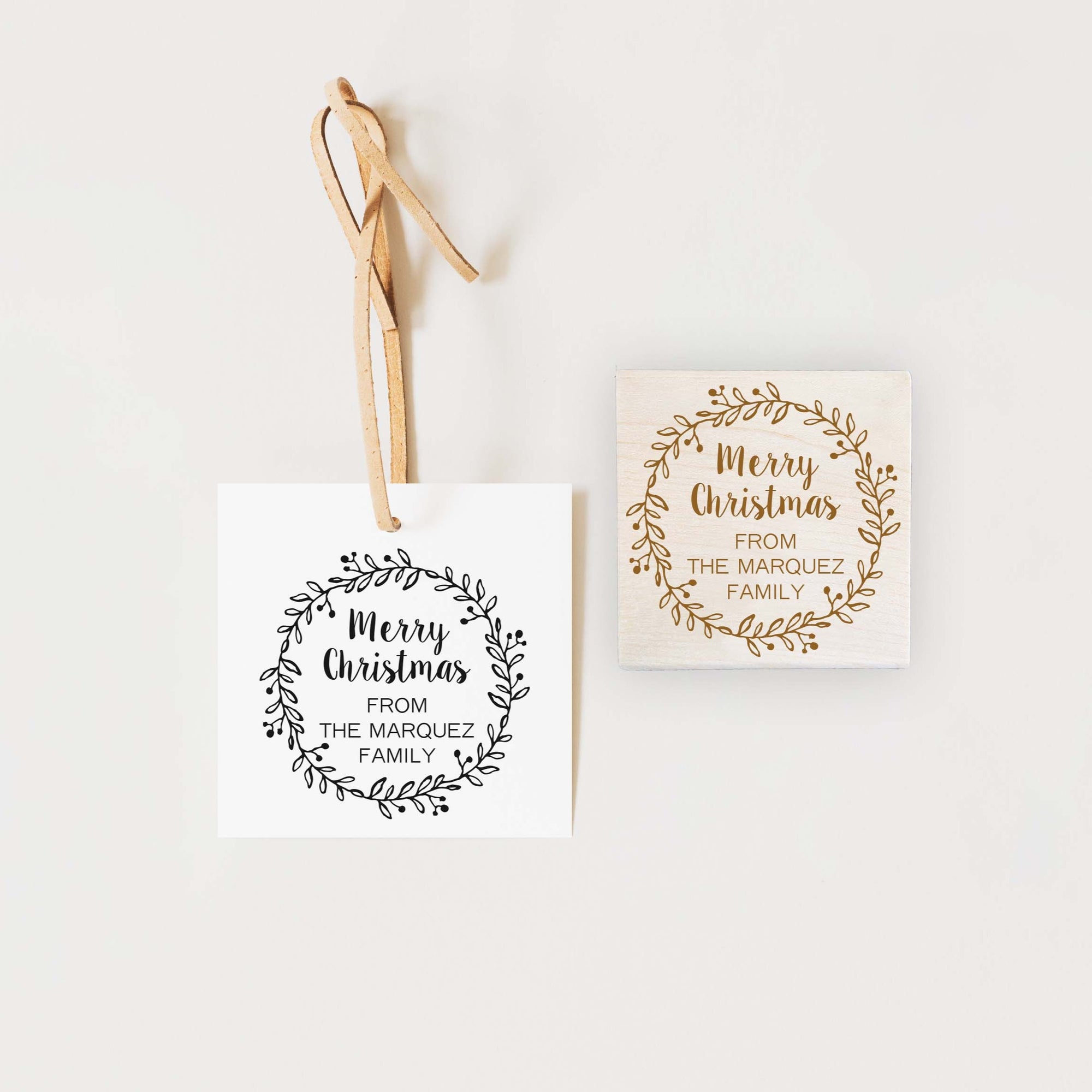 Stamp - Merry Christmas Wreath