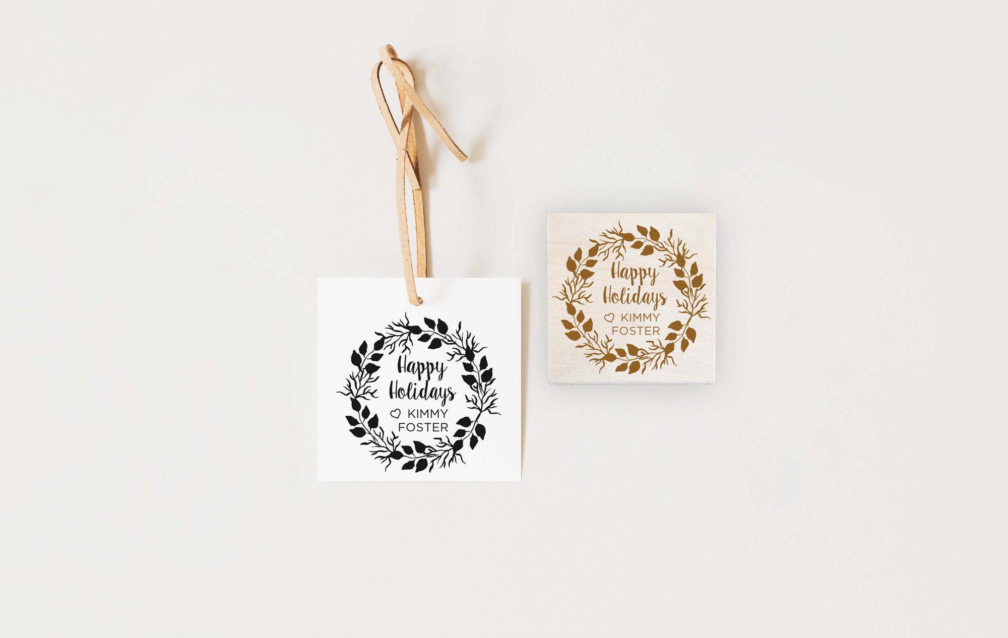 Stamp - Happy Holidays Wreath