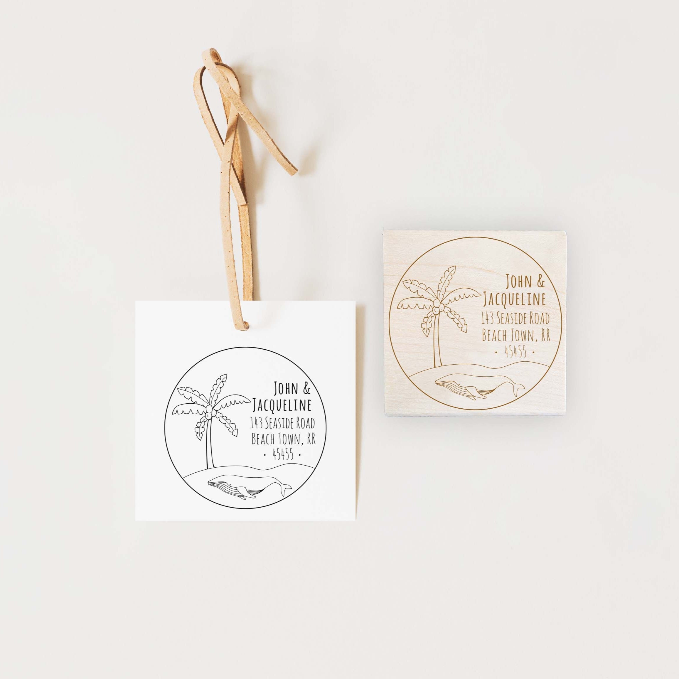 Palm Tree Address Stamp
