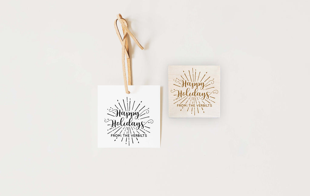 Stamp - Happy Holidays Fireworks
