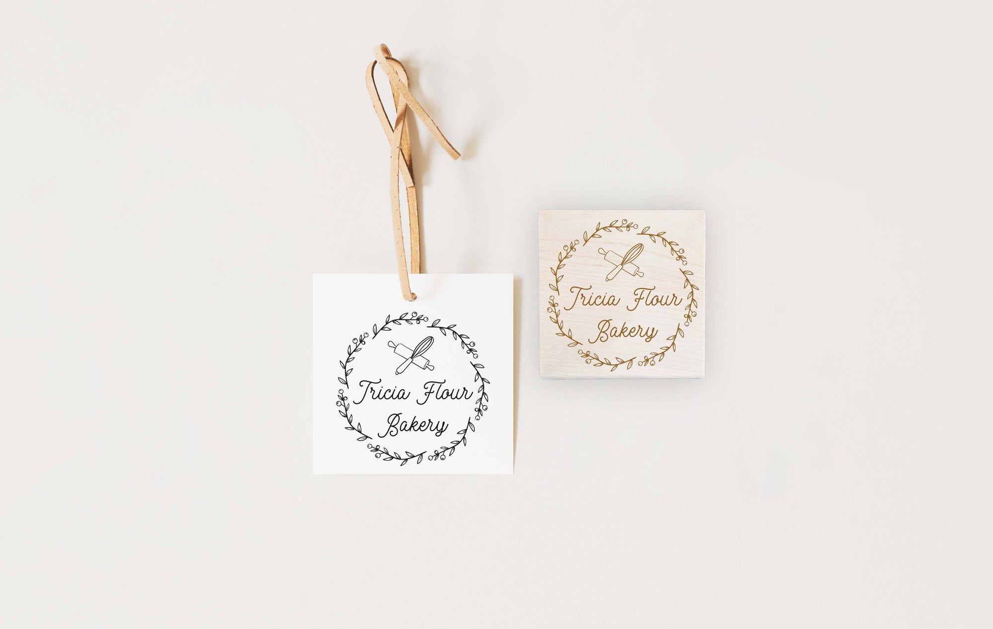 Stamp - Wreath Bakery Logo