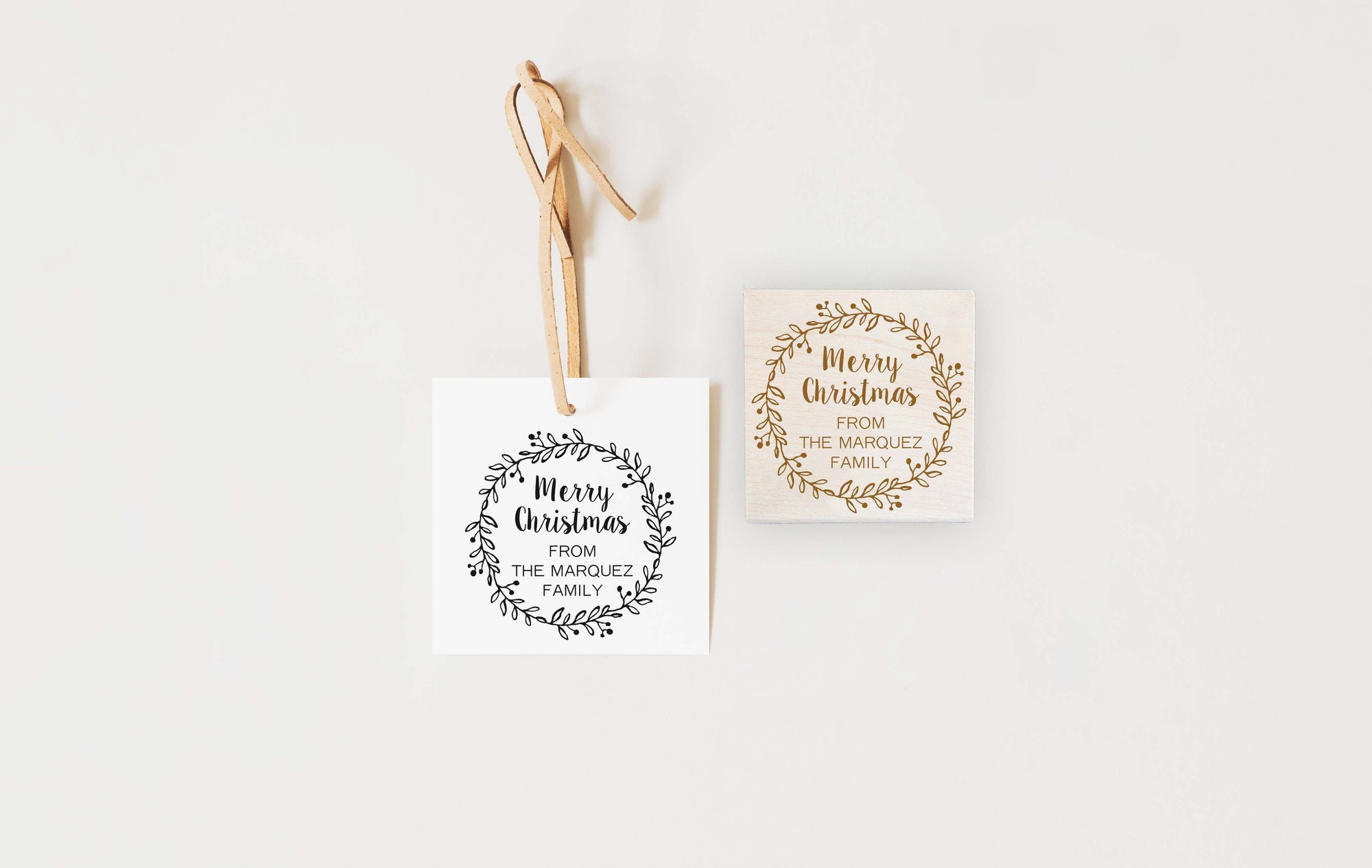 Stamp - Merry Christmas Wreath