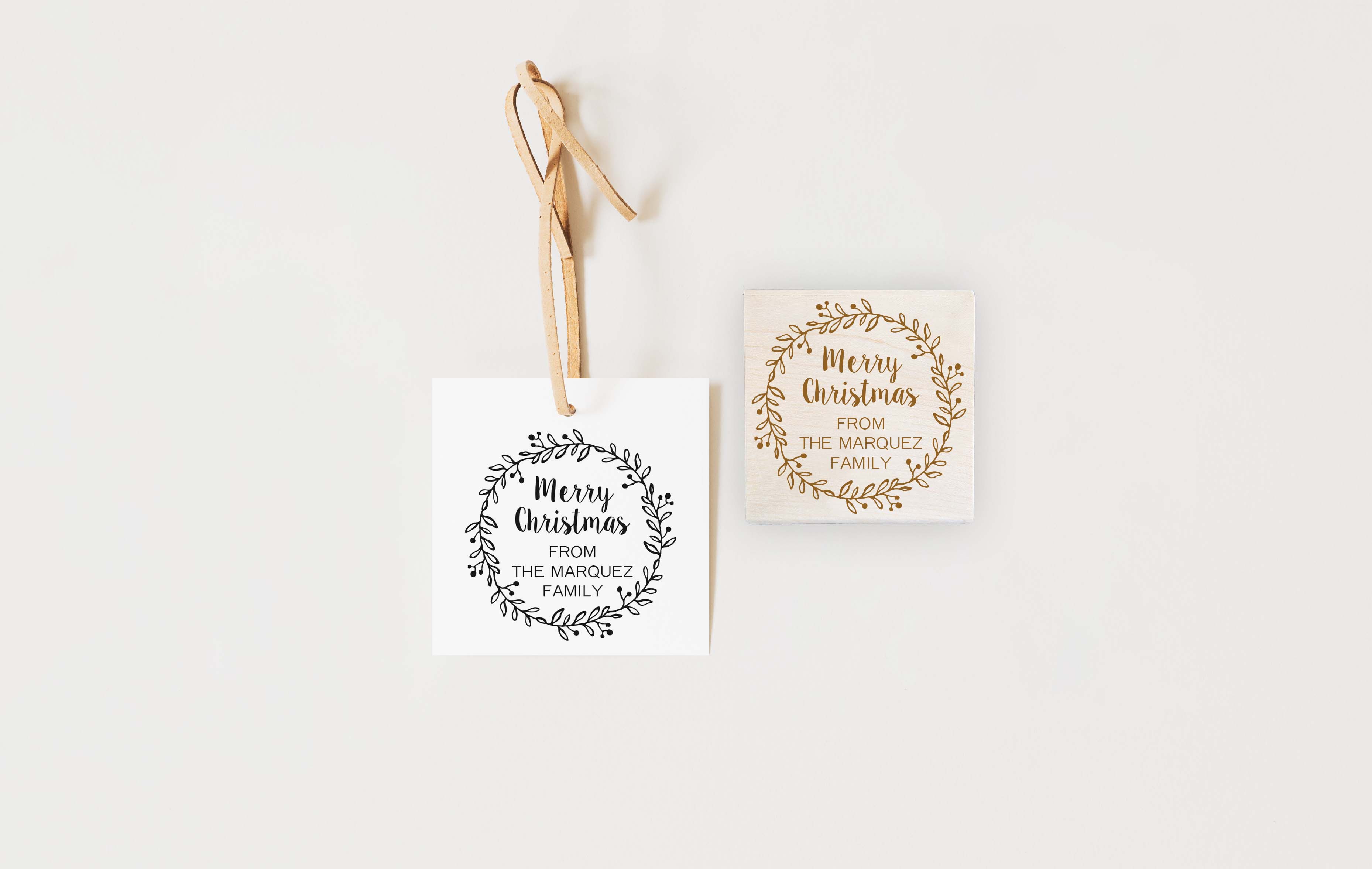 Stamp - Merry Christmas Wreath