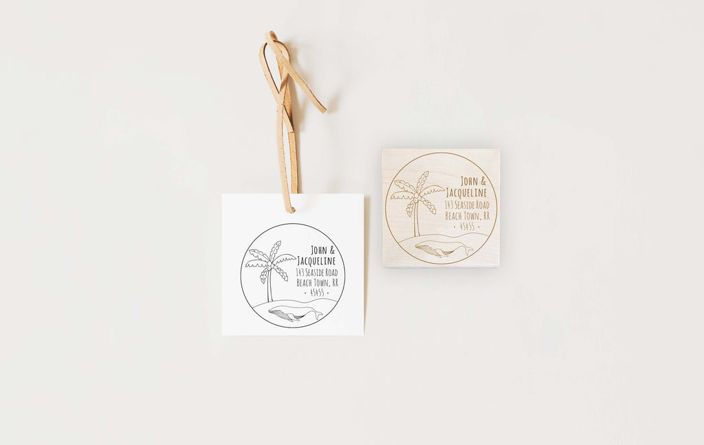 Palm Tree Address Stamp