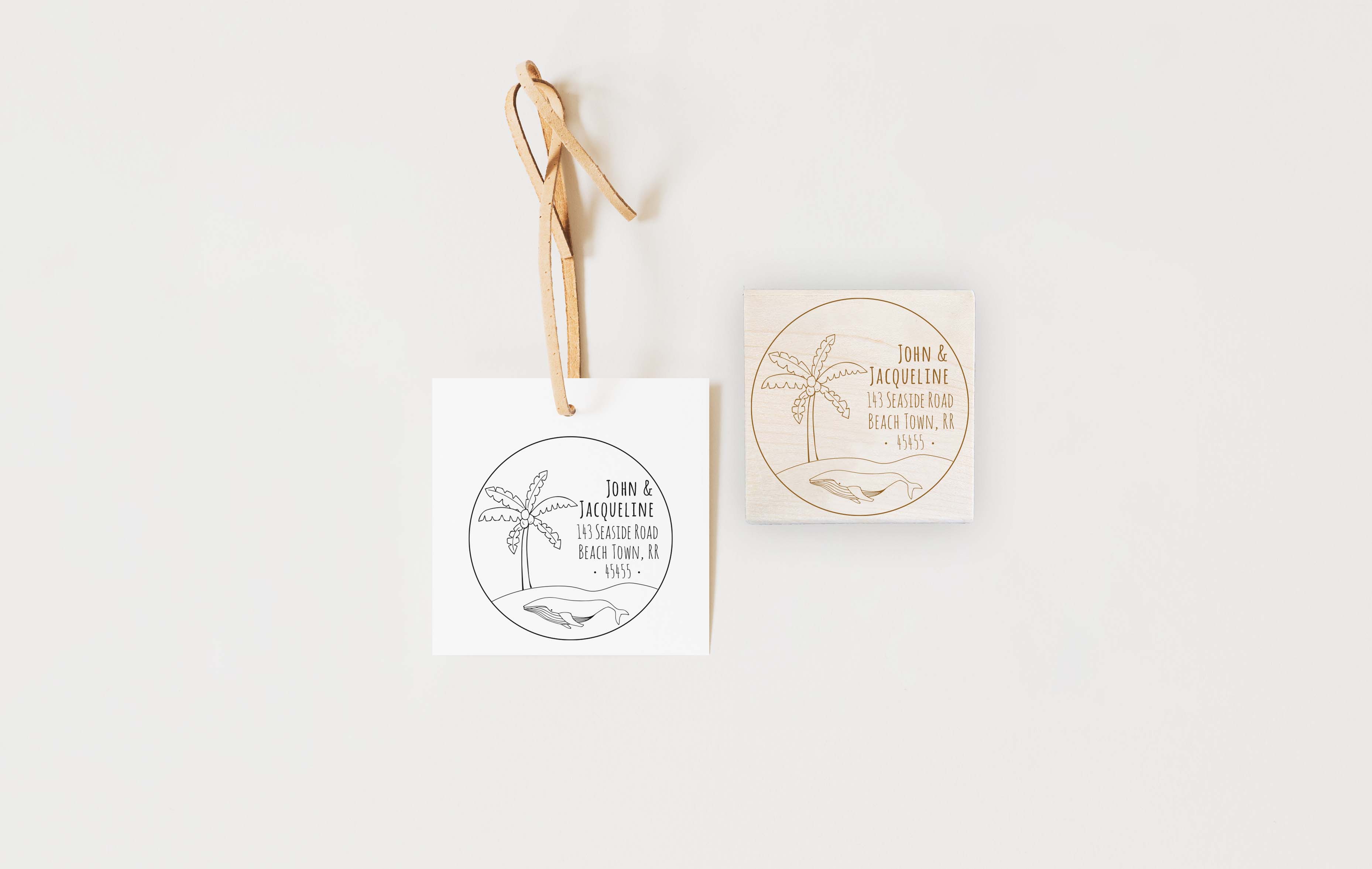 Palm Tree Address Stamp