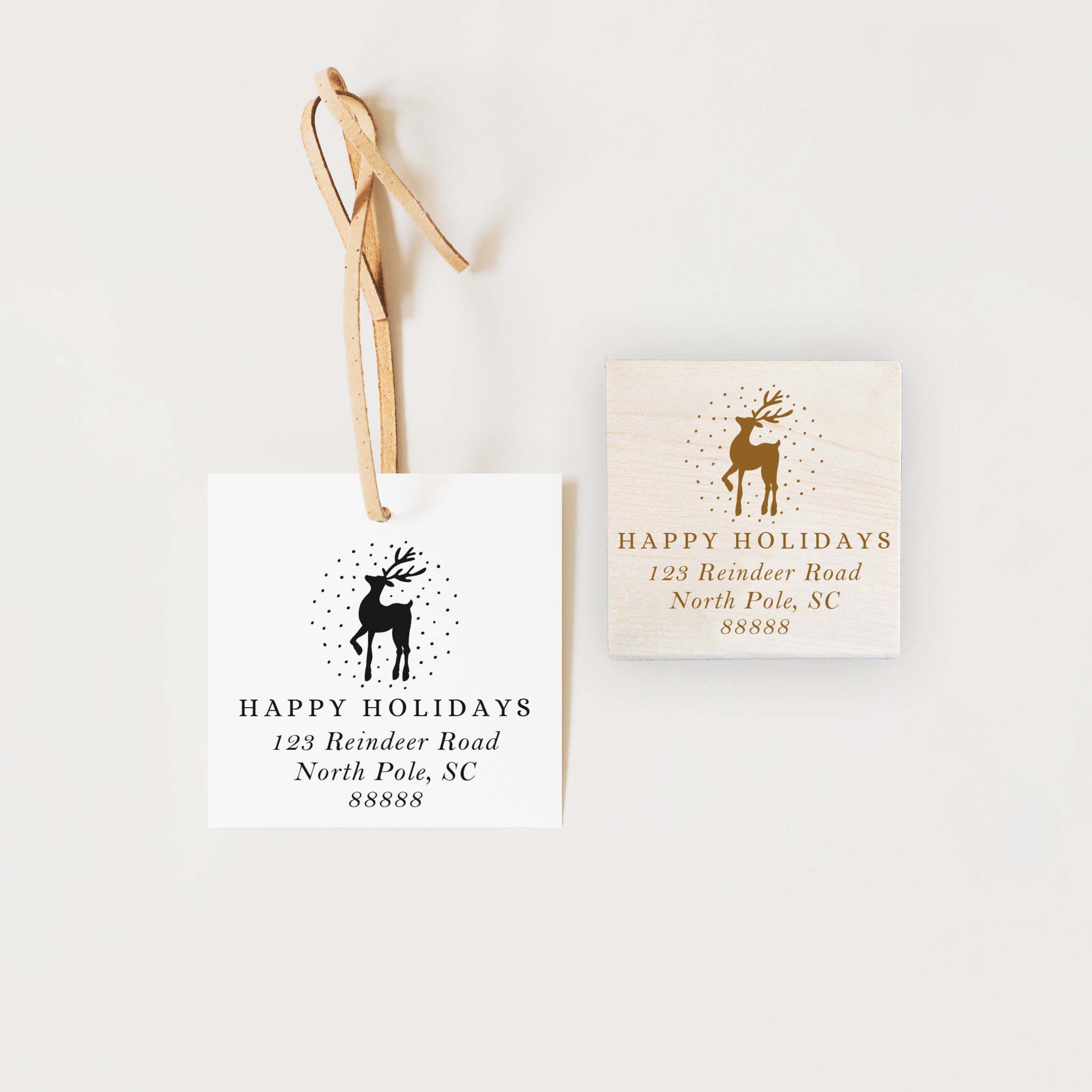 Reindeer Address Stamp