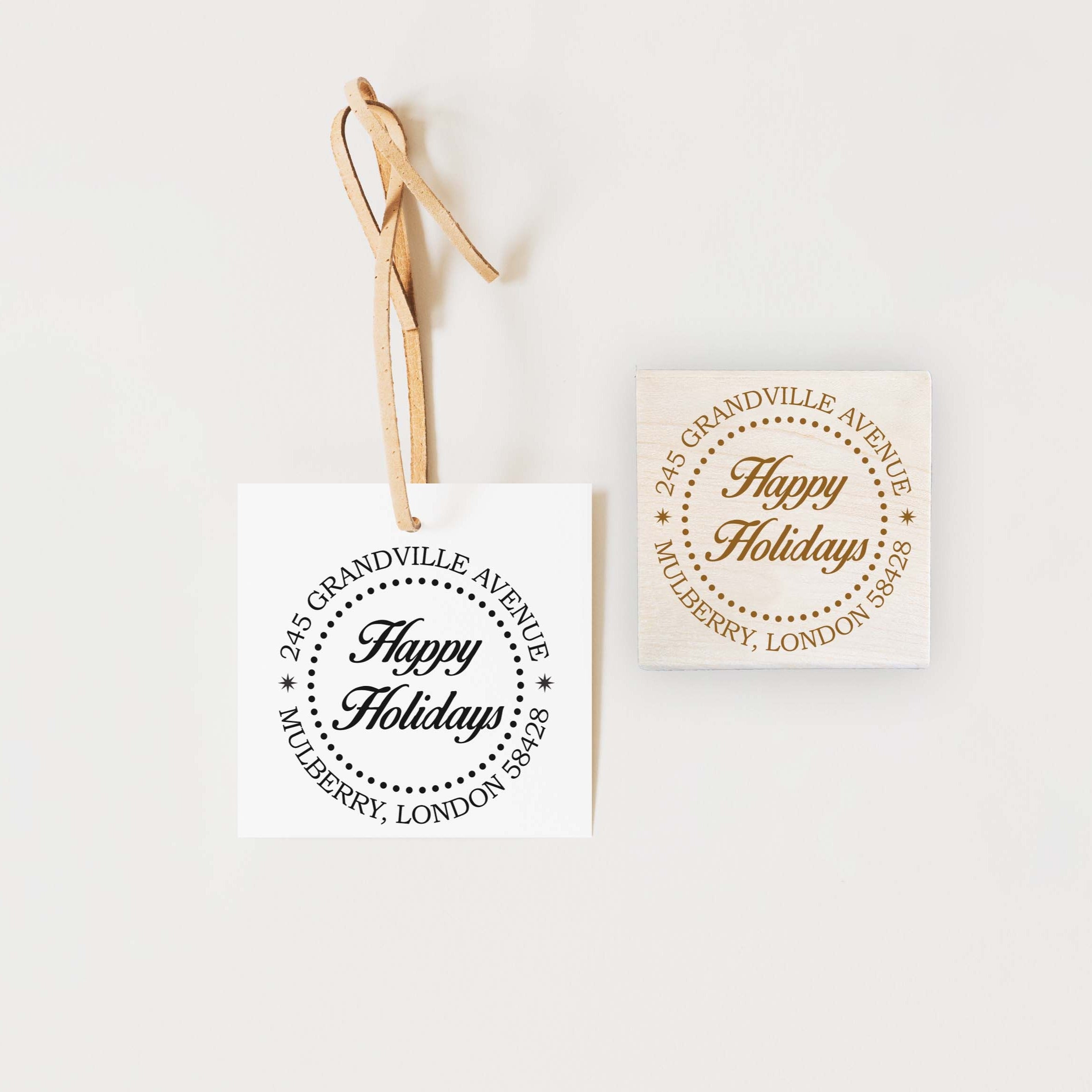 Stamp - Happy Holidays Address