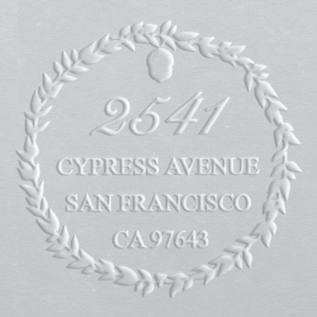 Address Embosser - Acorn Wreath
