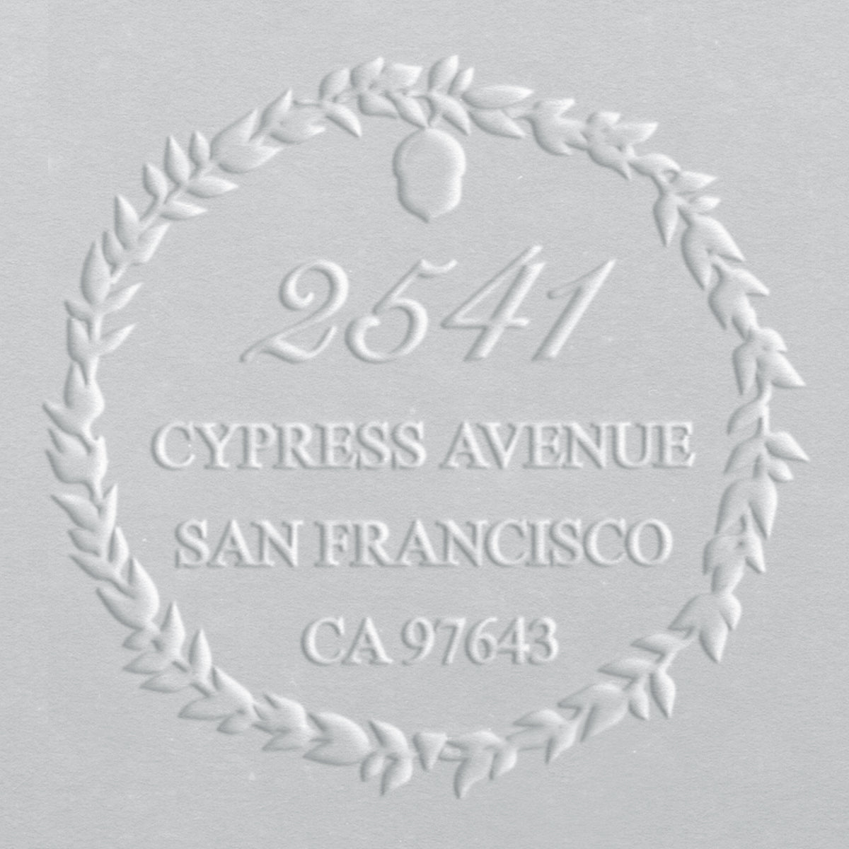 Address Embosser - Acorn Wreath