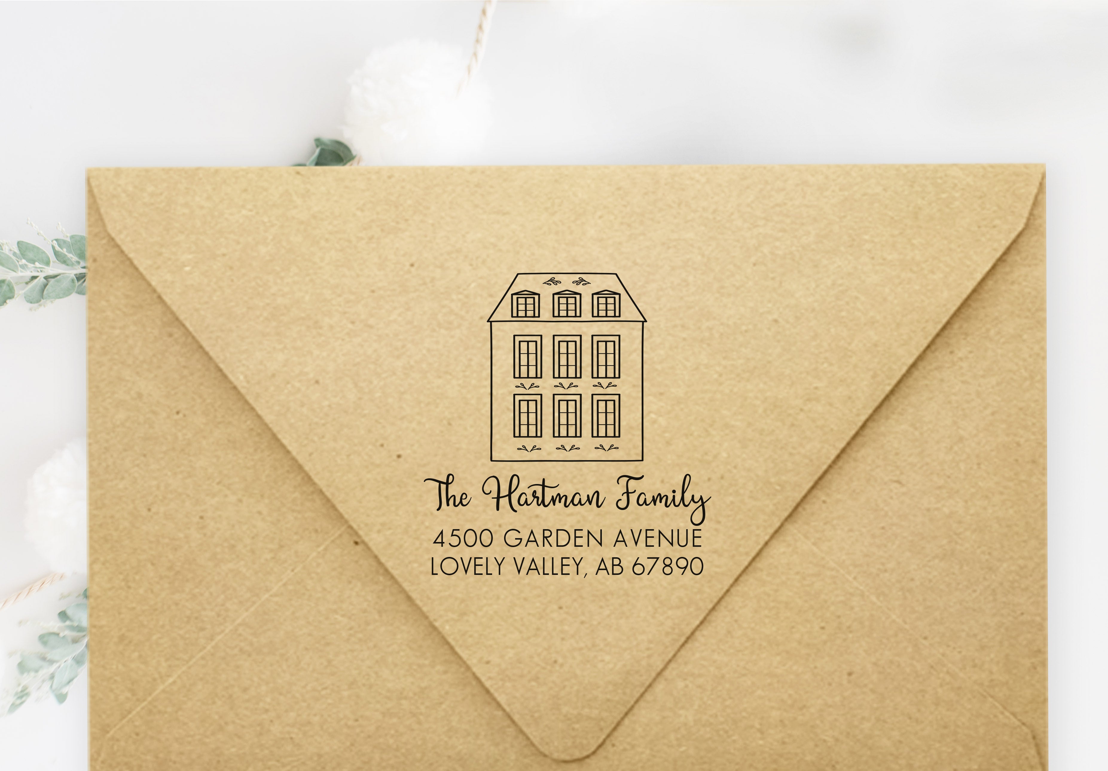 Hartman House Address Stamp