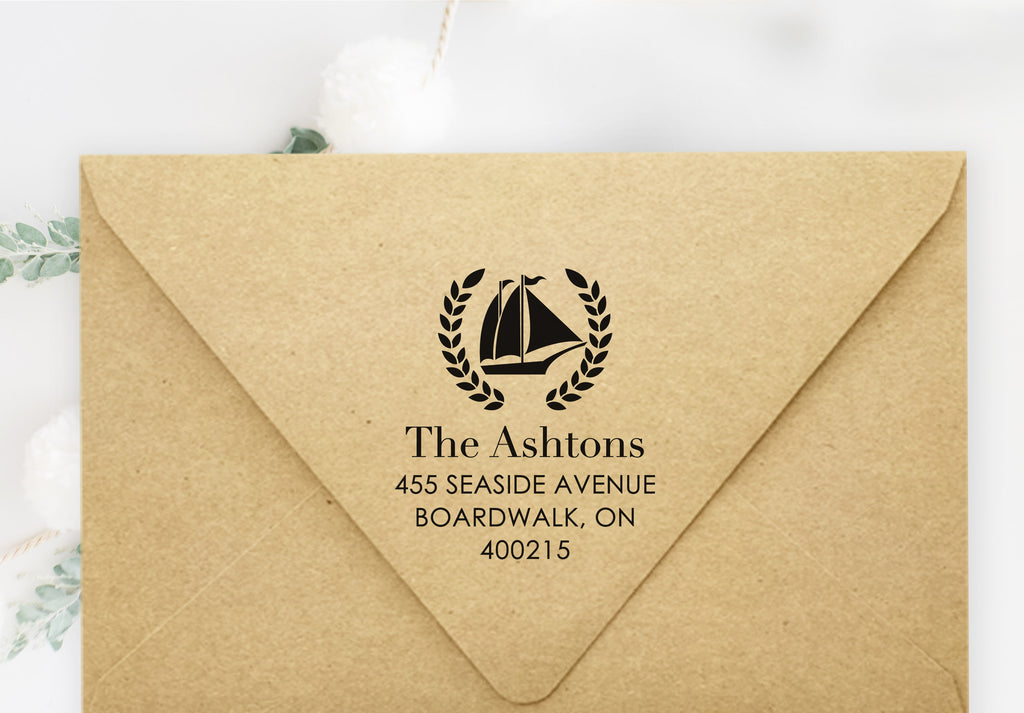 Sailboat Address Stamp