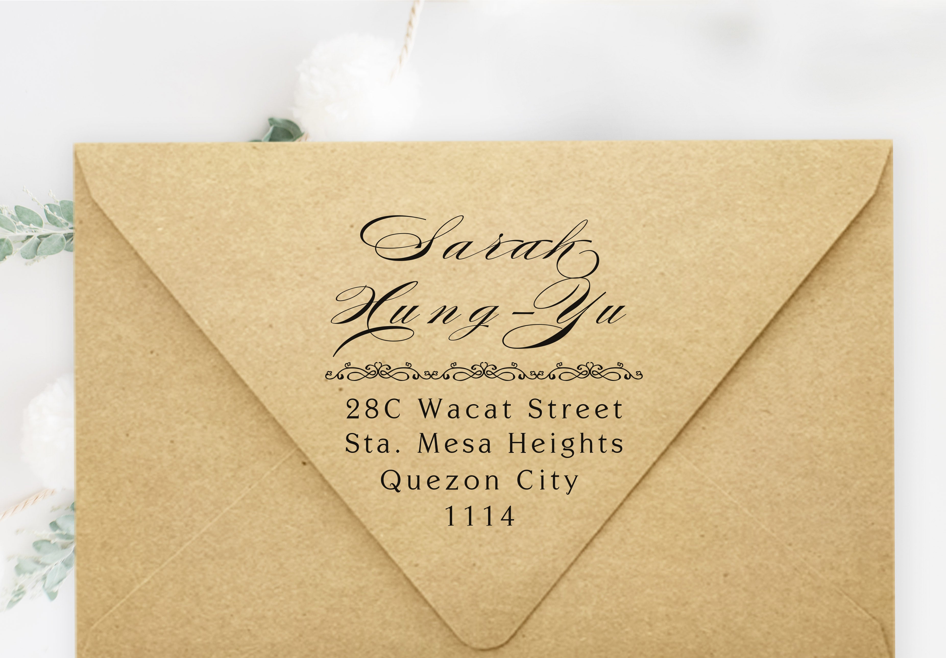 Sarah Address Stamp