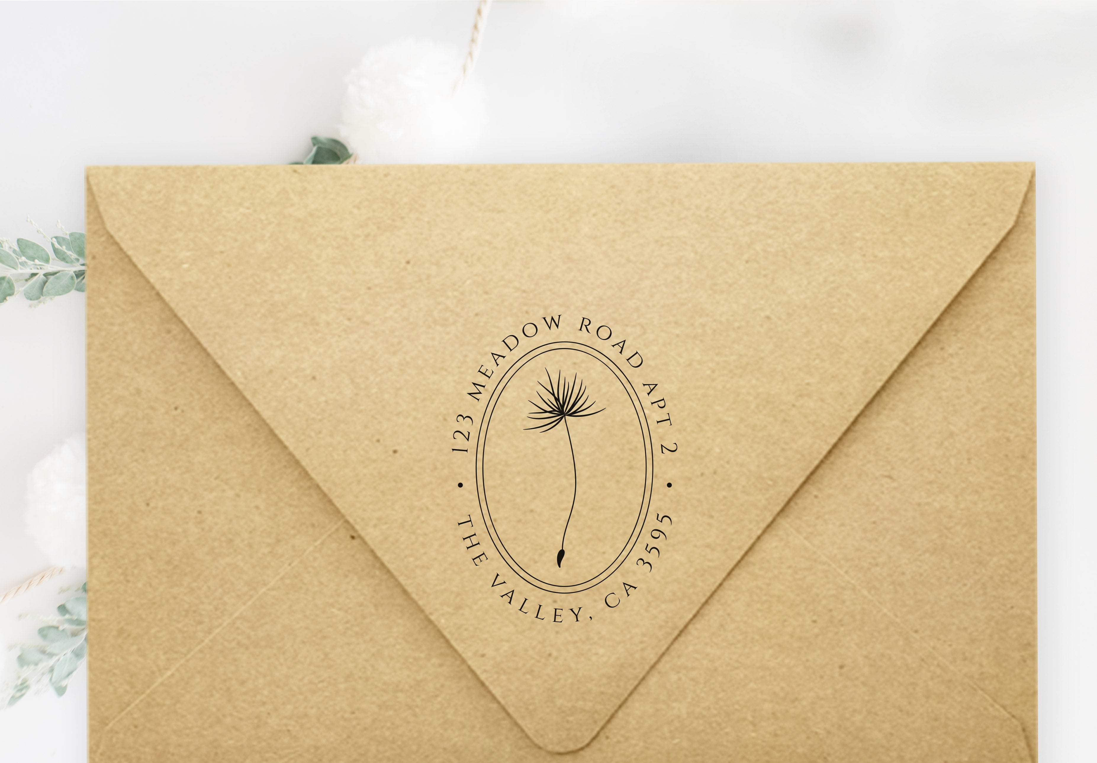 Dandelion Address Stamp