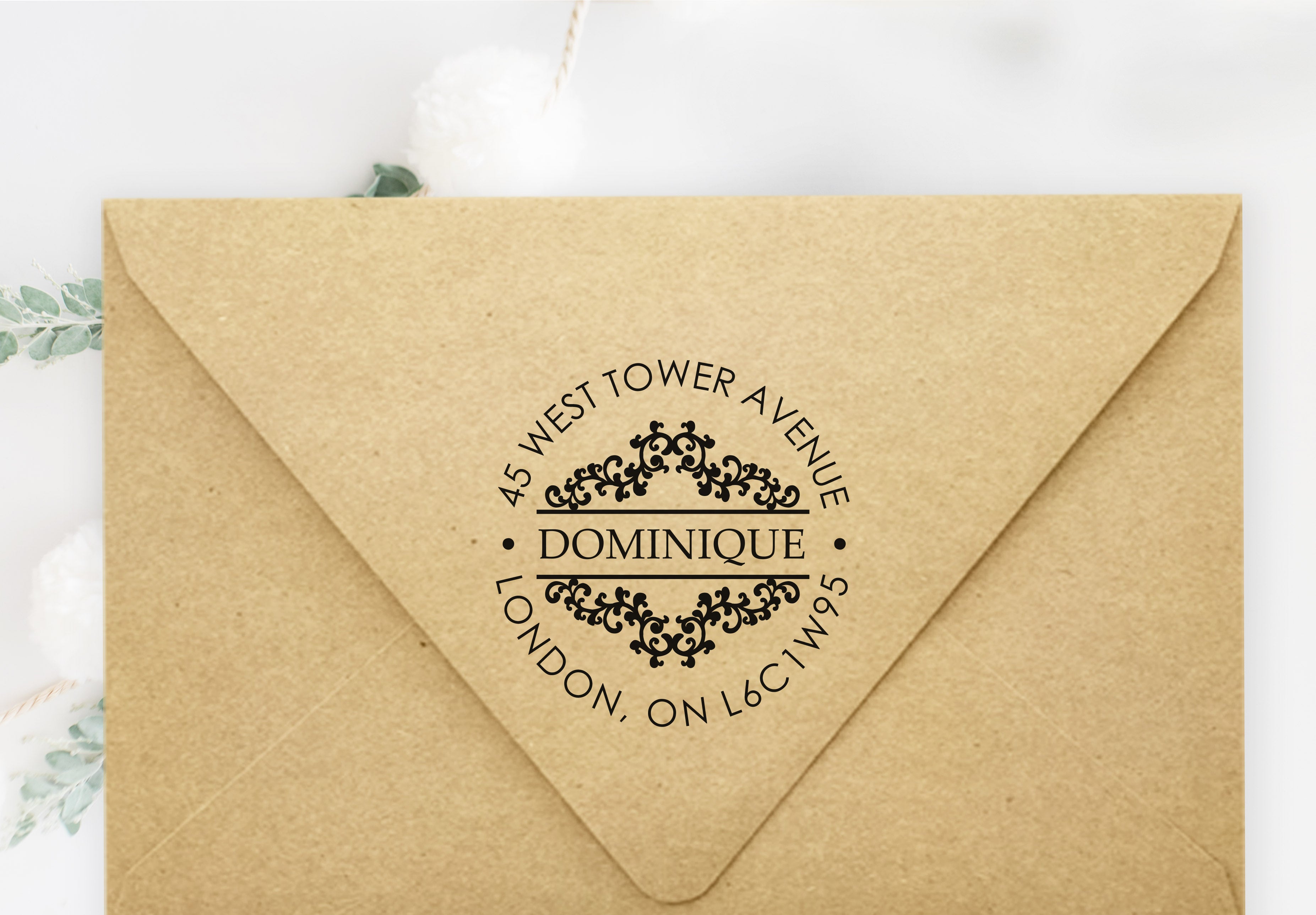 Dominique Address Stamp