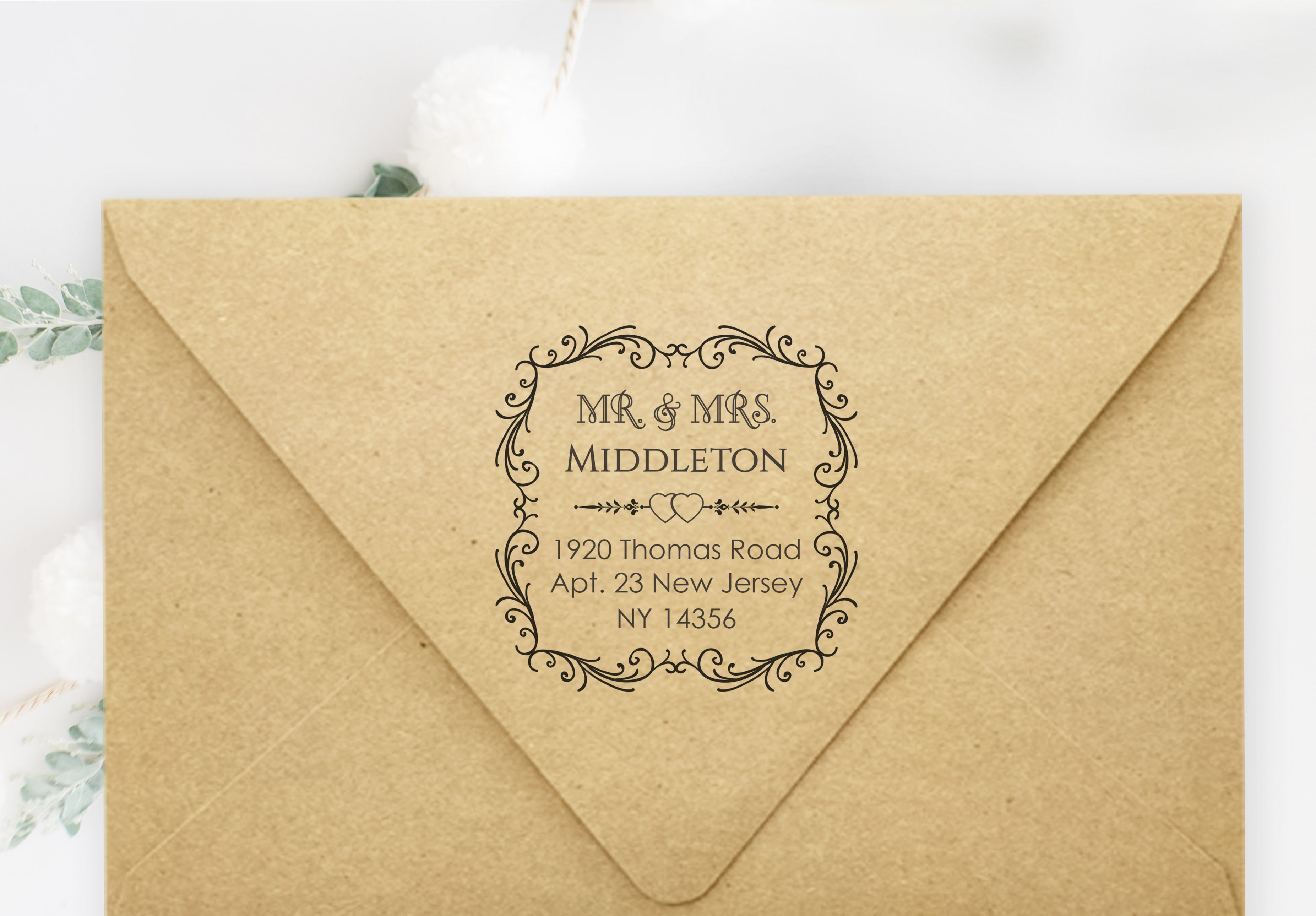 Mr. and Mrs. Address Stamp