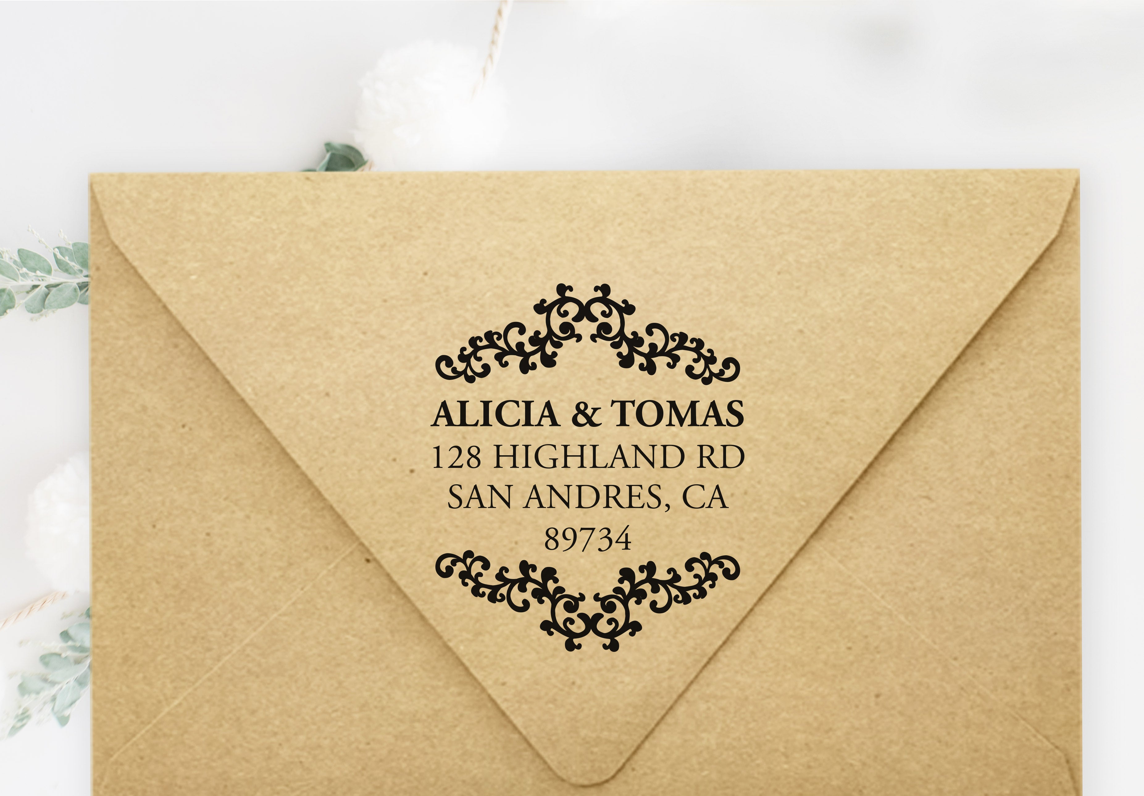 Elegant Borderrs Address Stamp
