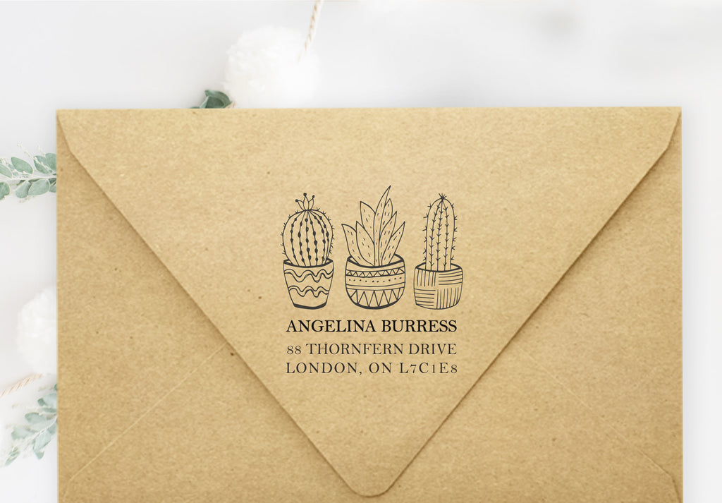 Succulents Address Stamp