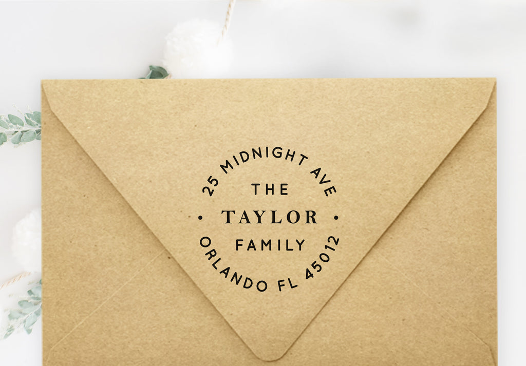 Taylor Family Address Stamp
