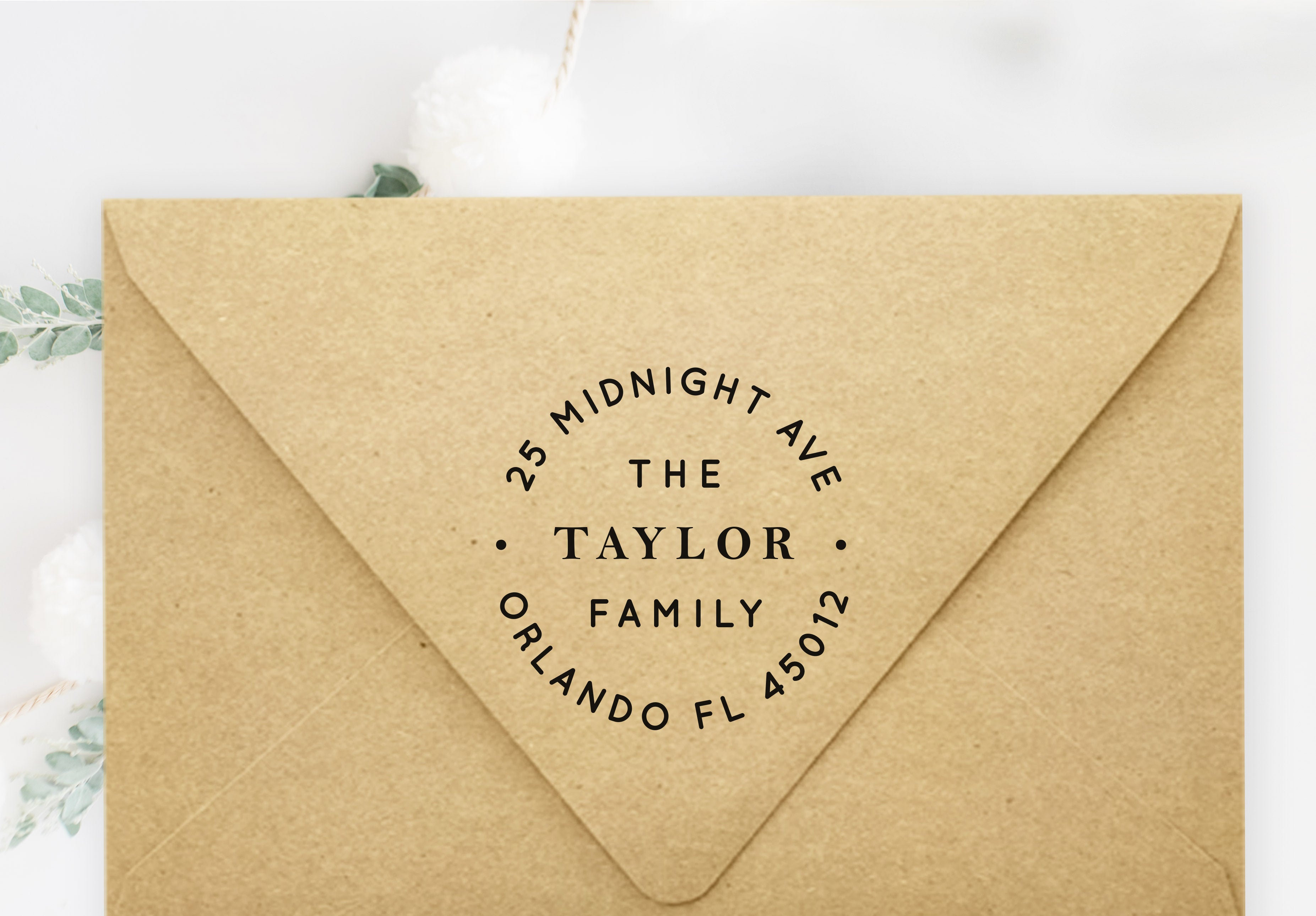 Taylor Family Address Stamp