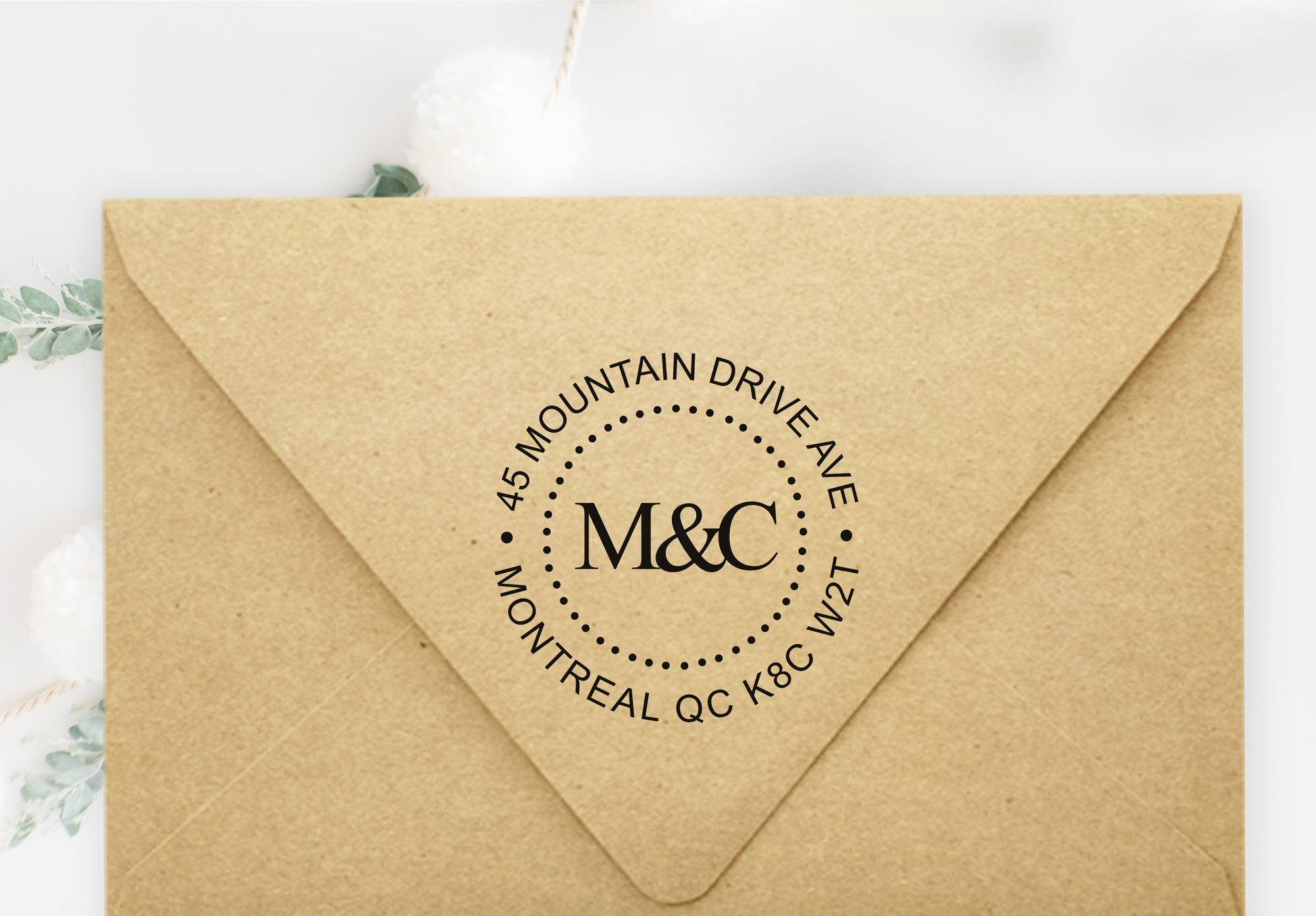 Stamp - Dotted Circle Monogram