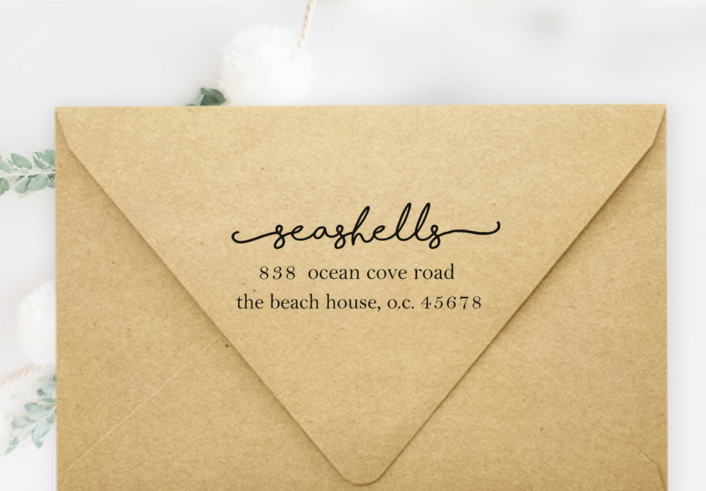 Seashells Address Stamp