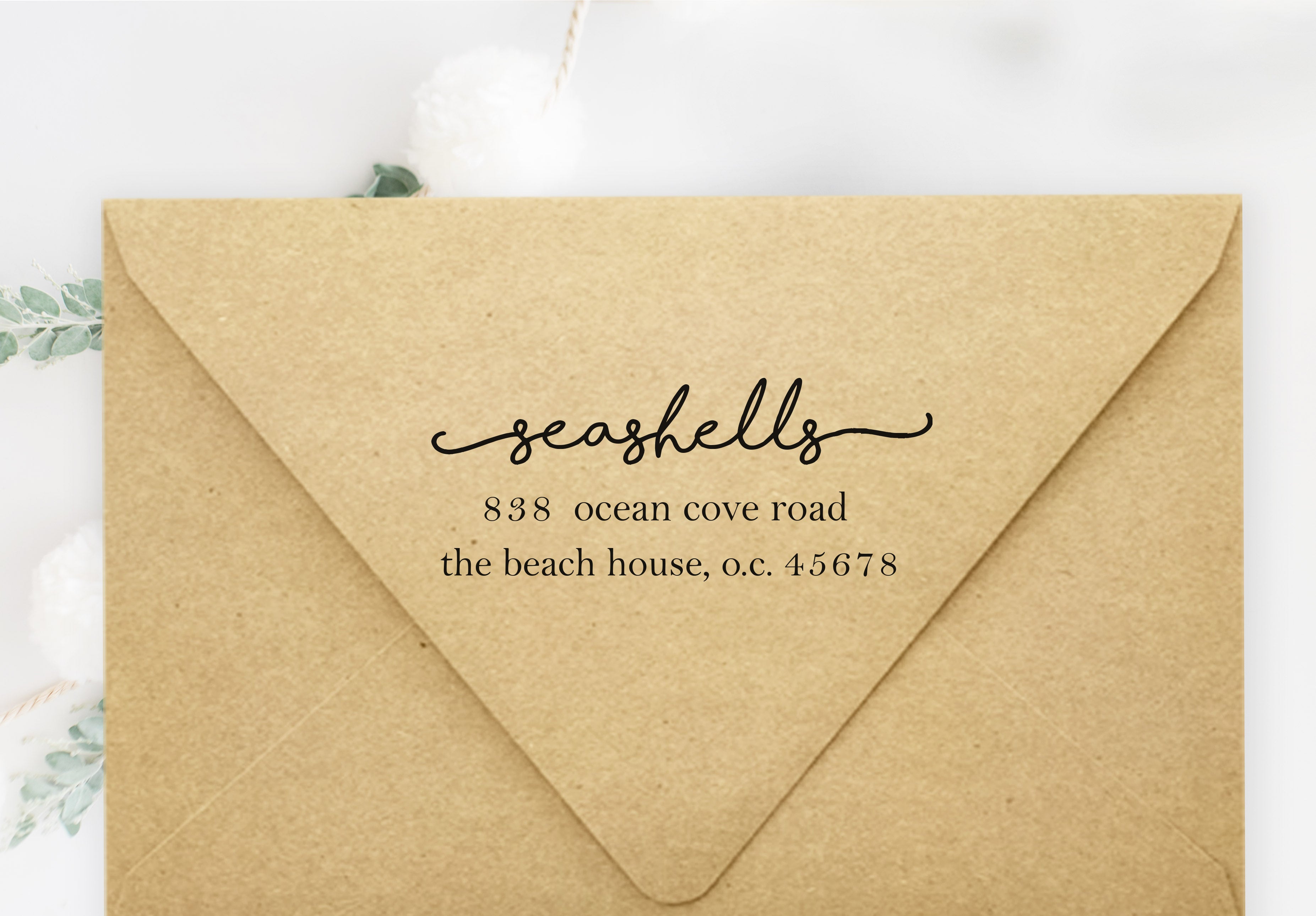 Seashells Address Stamp
