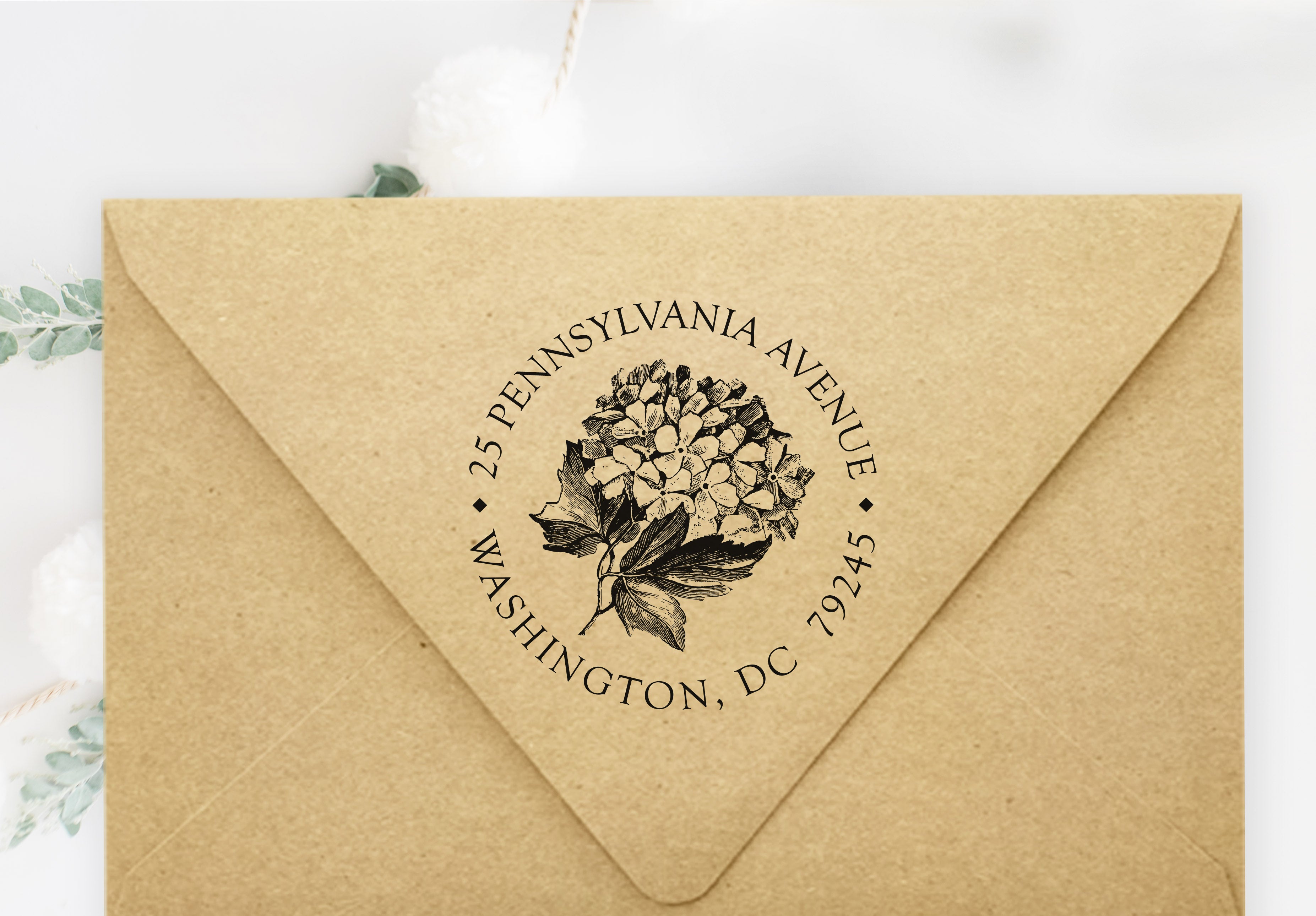 Bouquet Address Stamp