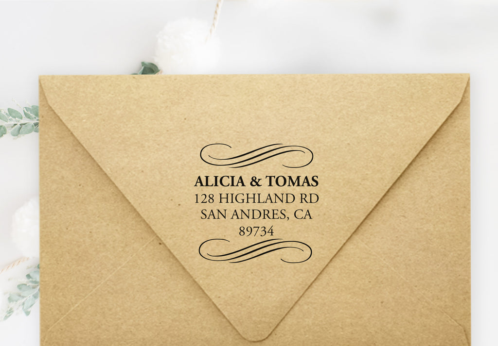 Swirls Address Stamp